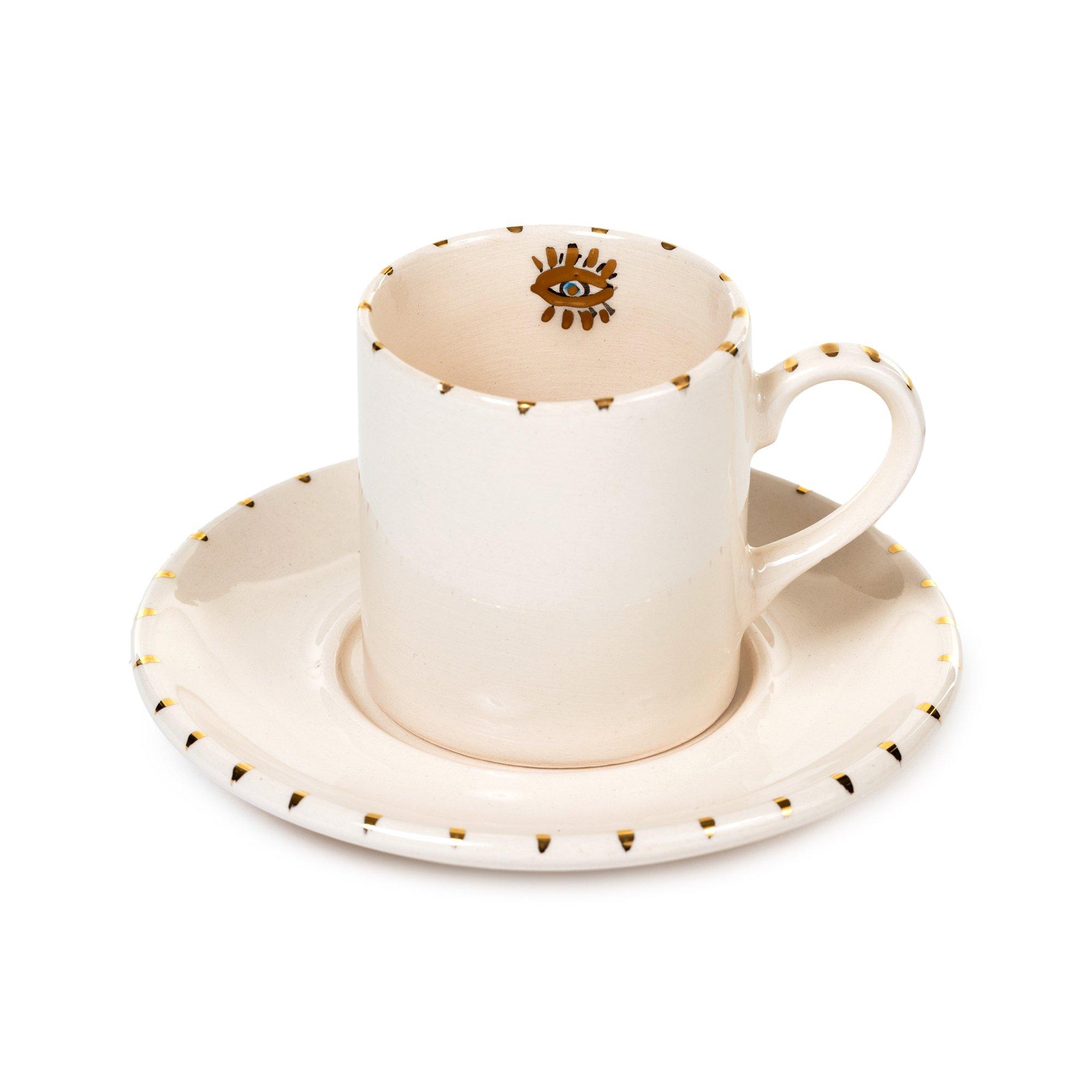 Inner Eye Mini Eyes Coffee Set, FGI X Anthropologie, Multicolour, A516_EYE, large image number 0