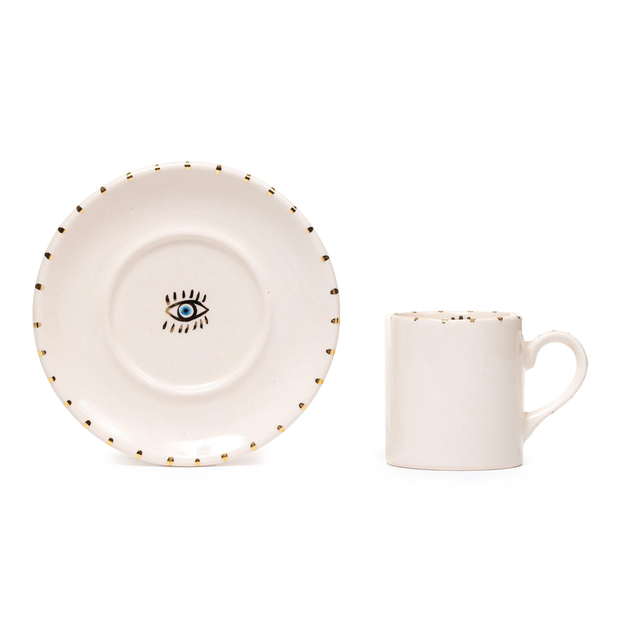Inner Eye Mini Eyes Coffee Set, FGI X Anthropologie, Multicolour, A516_EYE, large image number 1