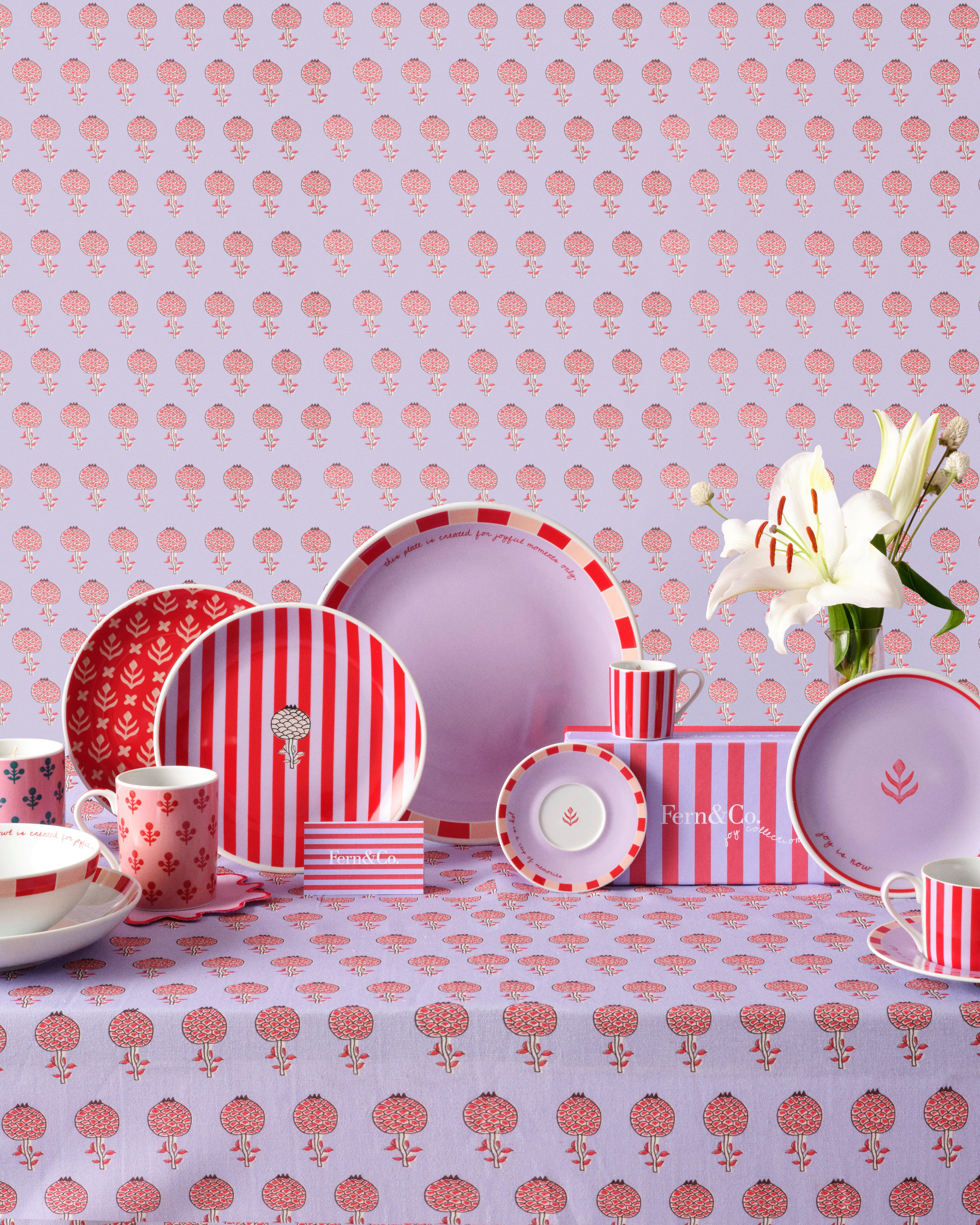 Joy Collection Feast Stripes Dessert Plate, , large image number 0