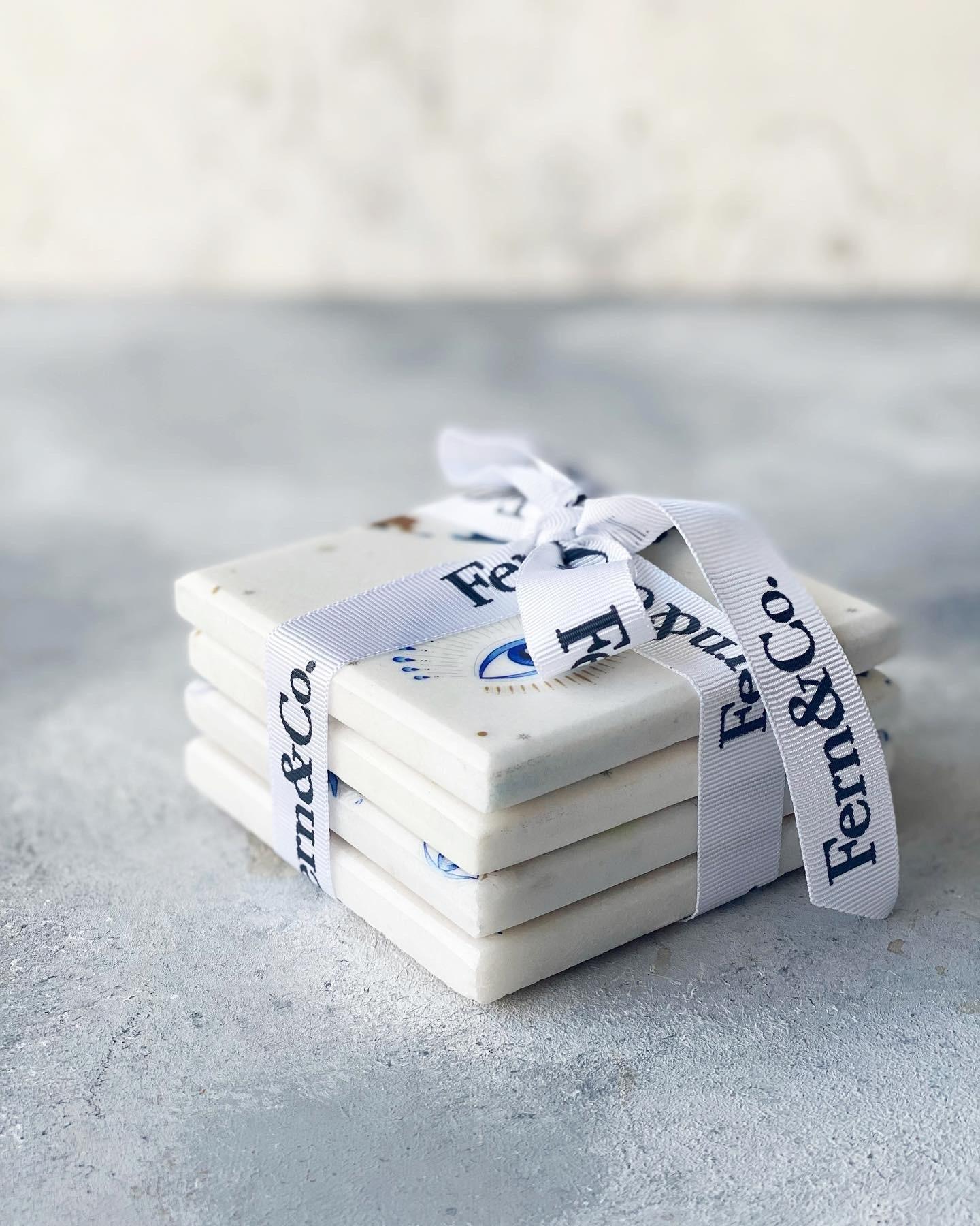 Spirit Eye Collection  Set of 4 Marble Coasters, A508_EVILE, large image number 1