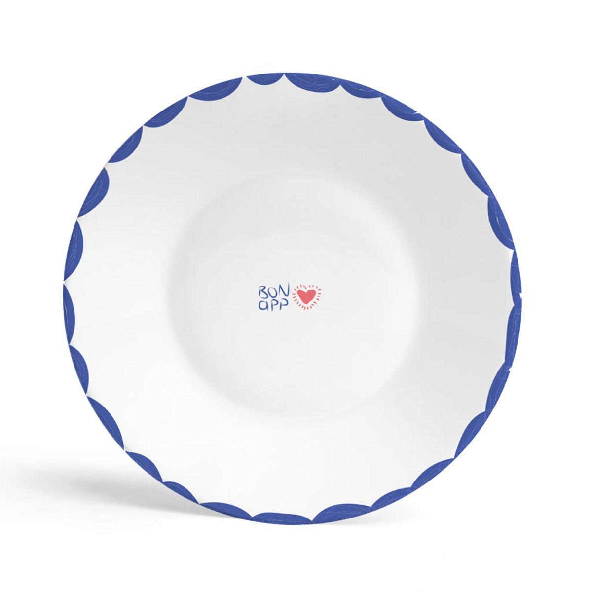 Bon Appetit Heart Plate, Blue, A508_BON, large image number 0