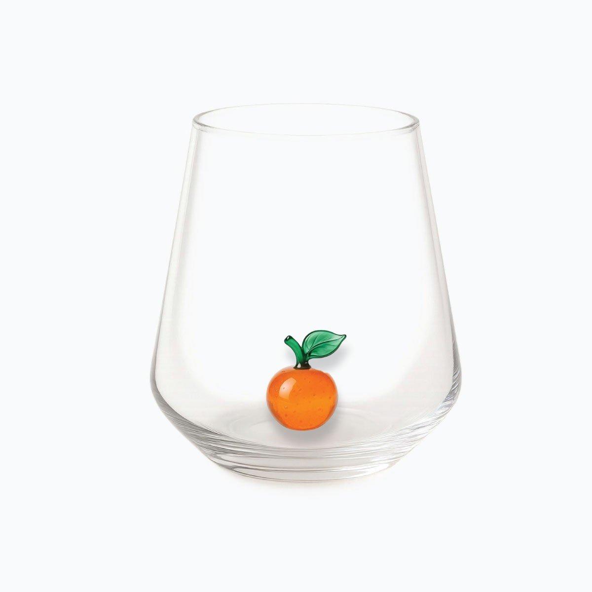 Tumbler Glass, Orange, , large image number 0