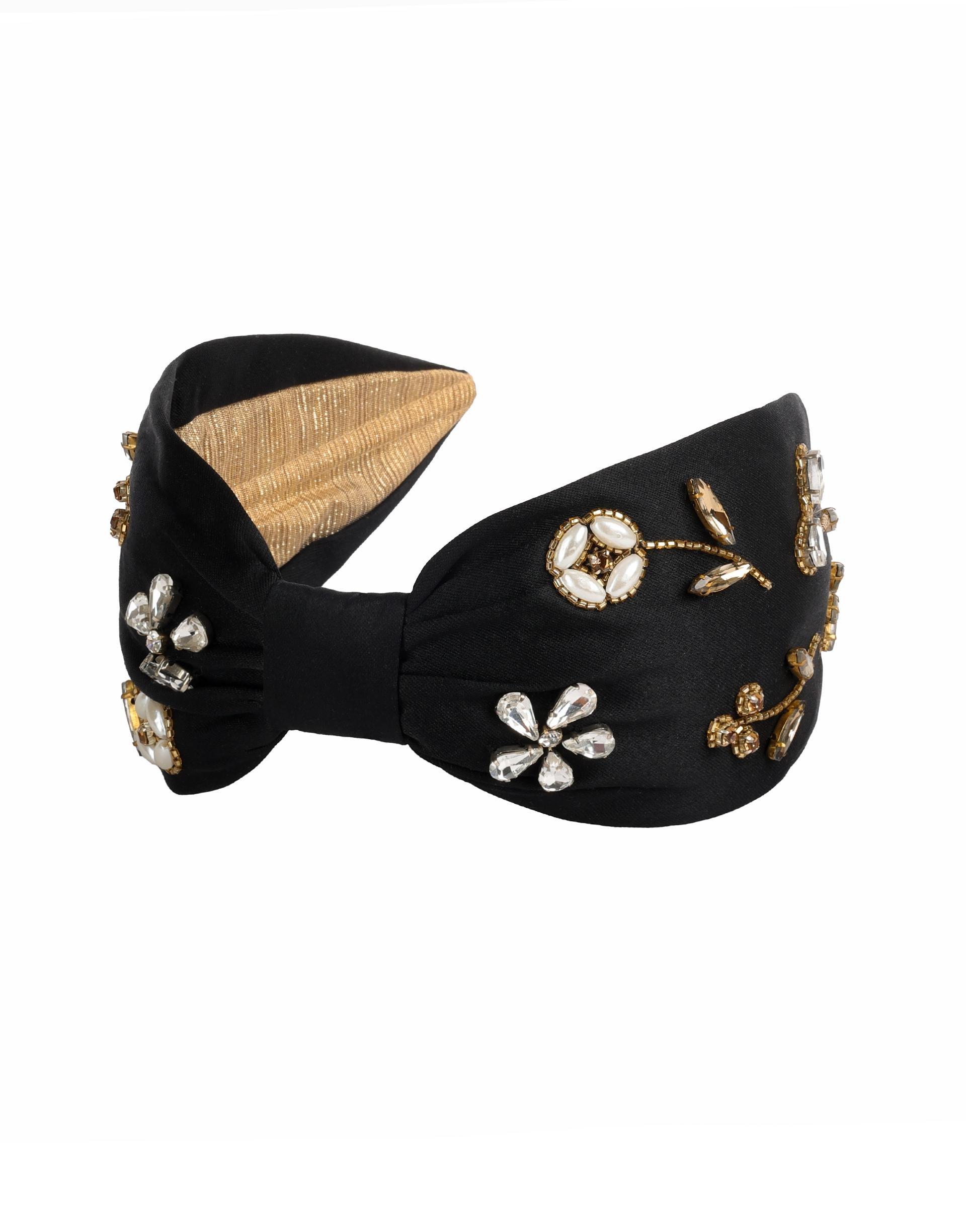 Hairband, Anthropologie X Namjosh, Black, A517_0009, medium