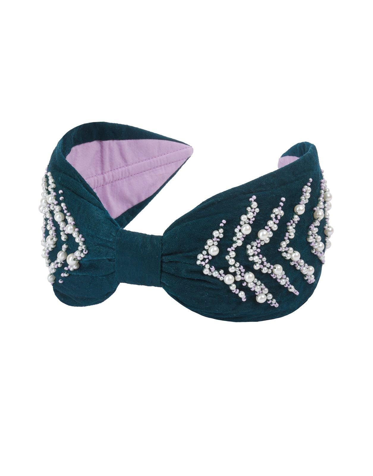 Hairband, Anthropologie X Namjosh, Teal, A517_0045, large image number 0