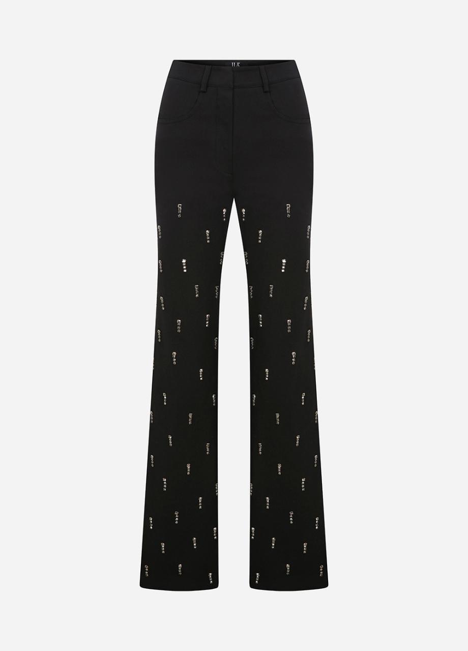 Cora - Embellished Trousers , Black, A529_01, large image number 0
