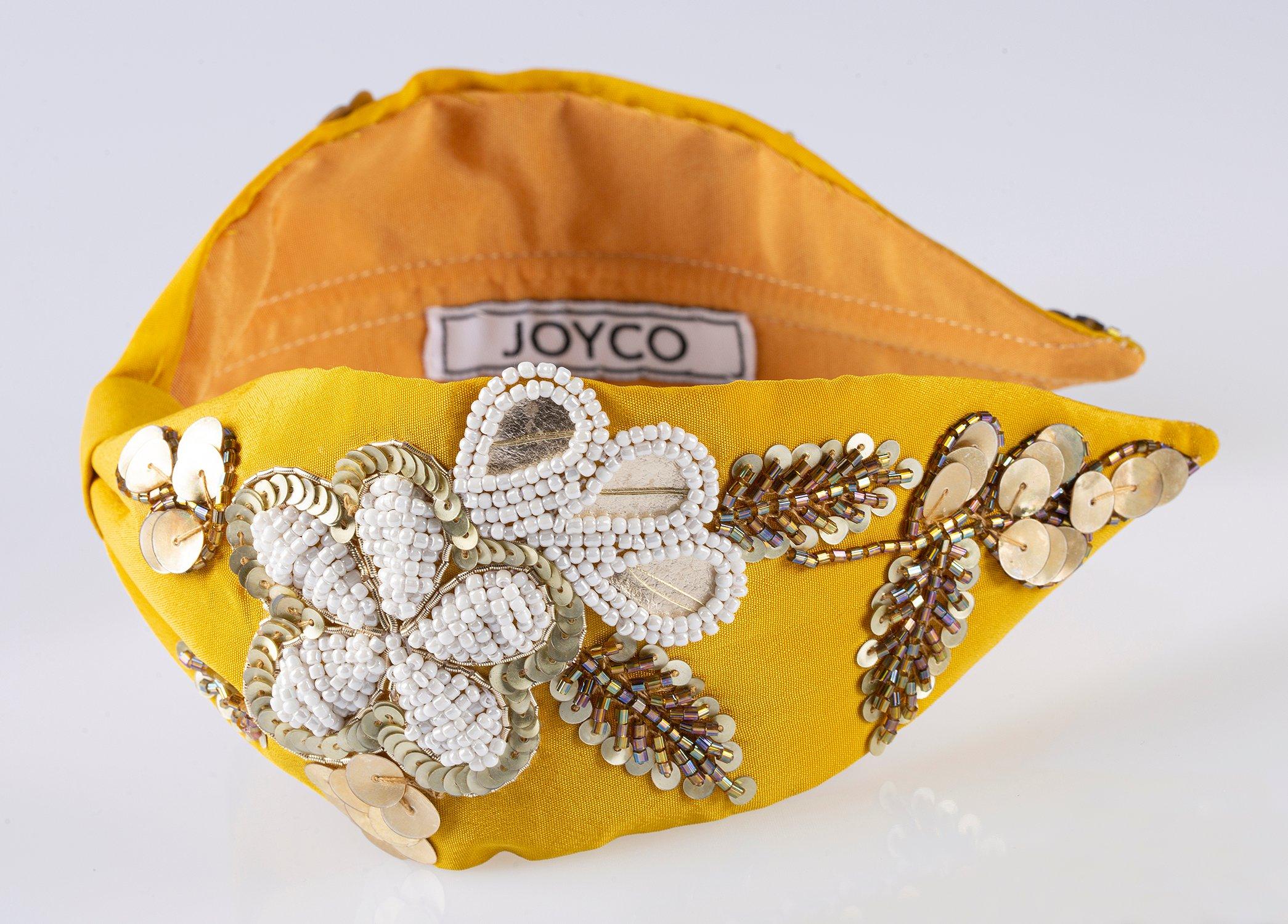 Ellie Yellow Headband,Anthropologie X JoyCo, Yellow, A506_0079, large image number 2