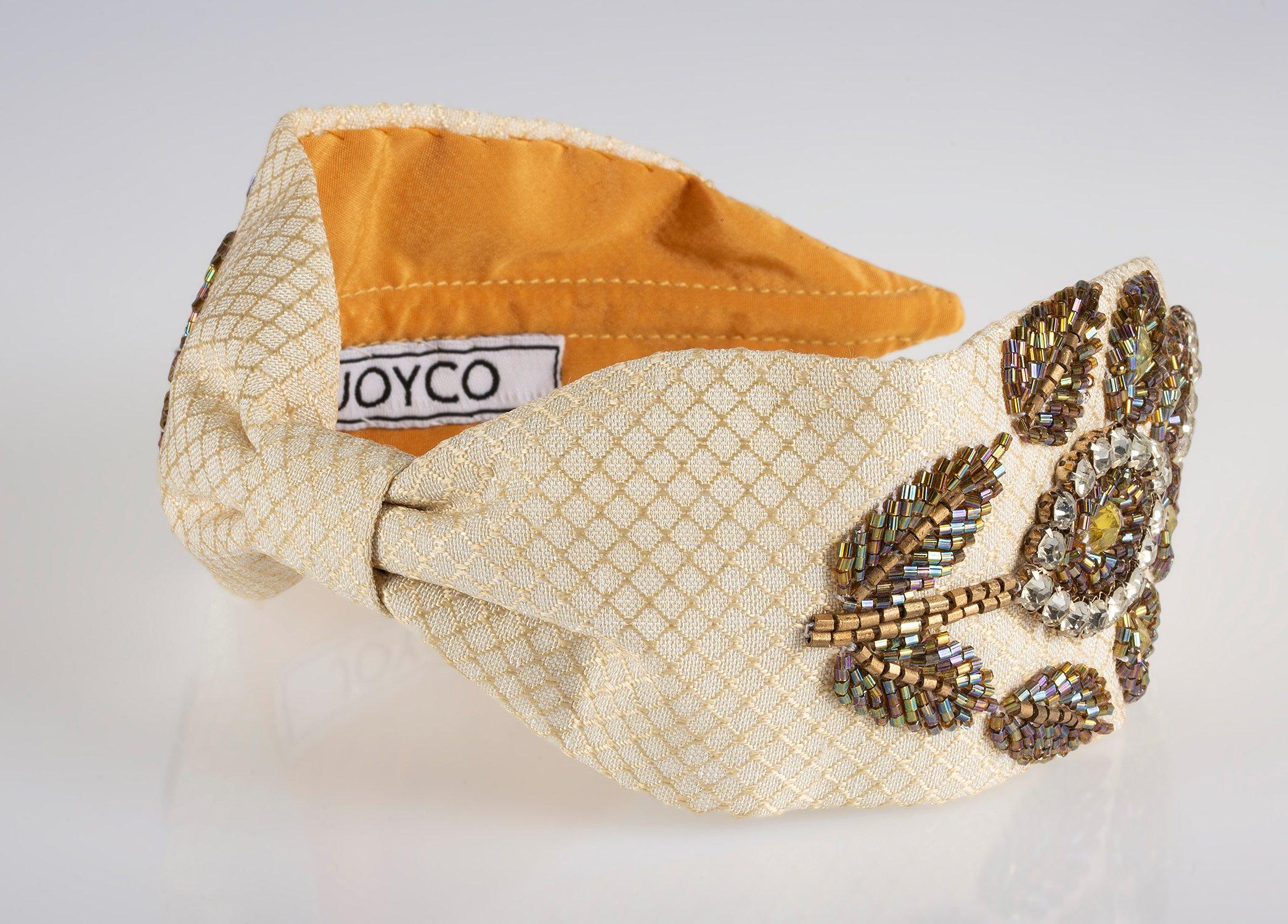 Elsie Dark Headband,Anthropologie X JoyCo, Beige, A506_0000, large image number 1