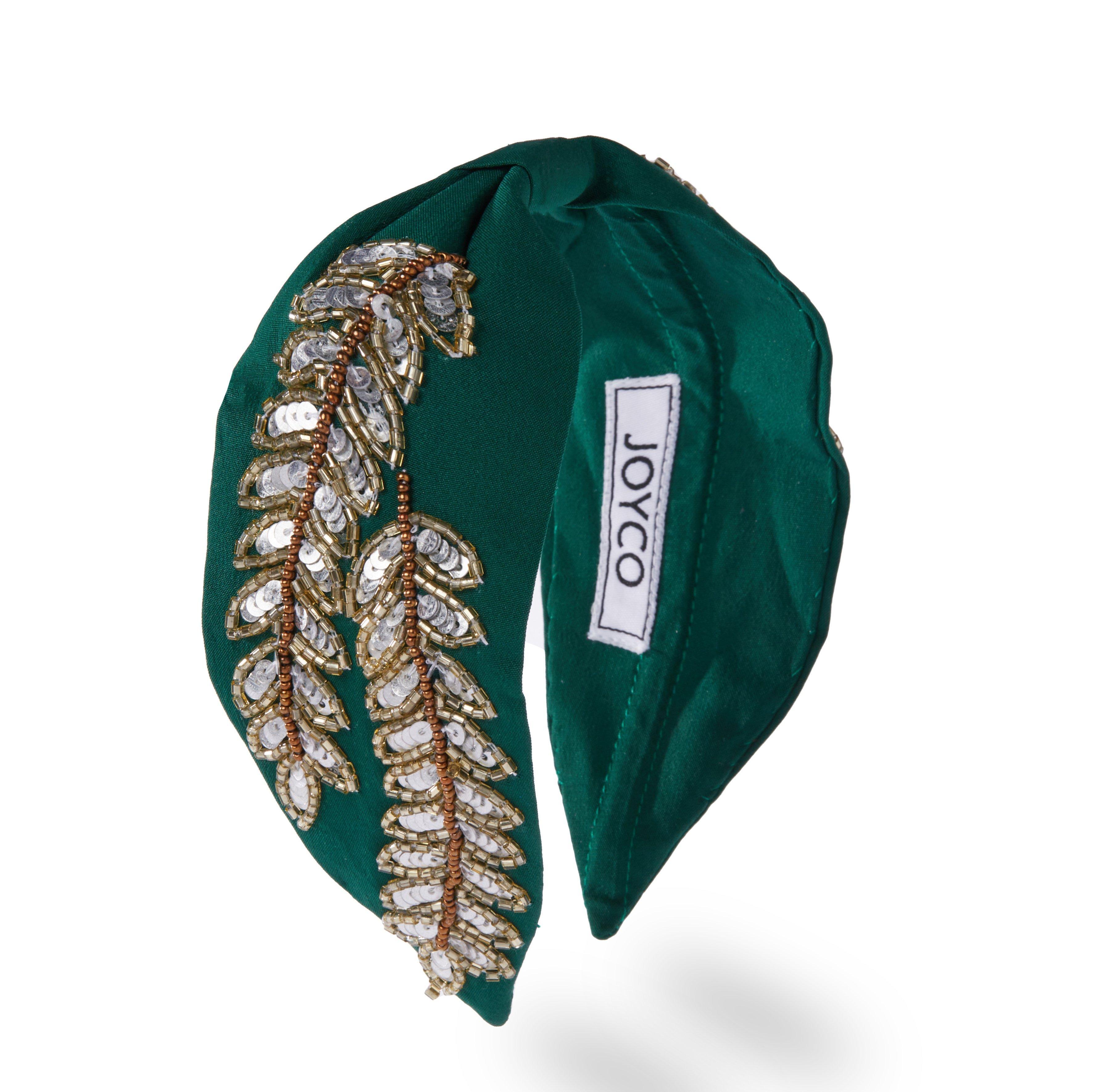Gia Green Headband,Anthropologie X JoyCo, Green, A506_0038, large image number 0