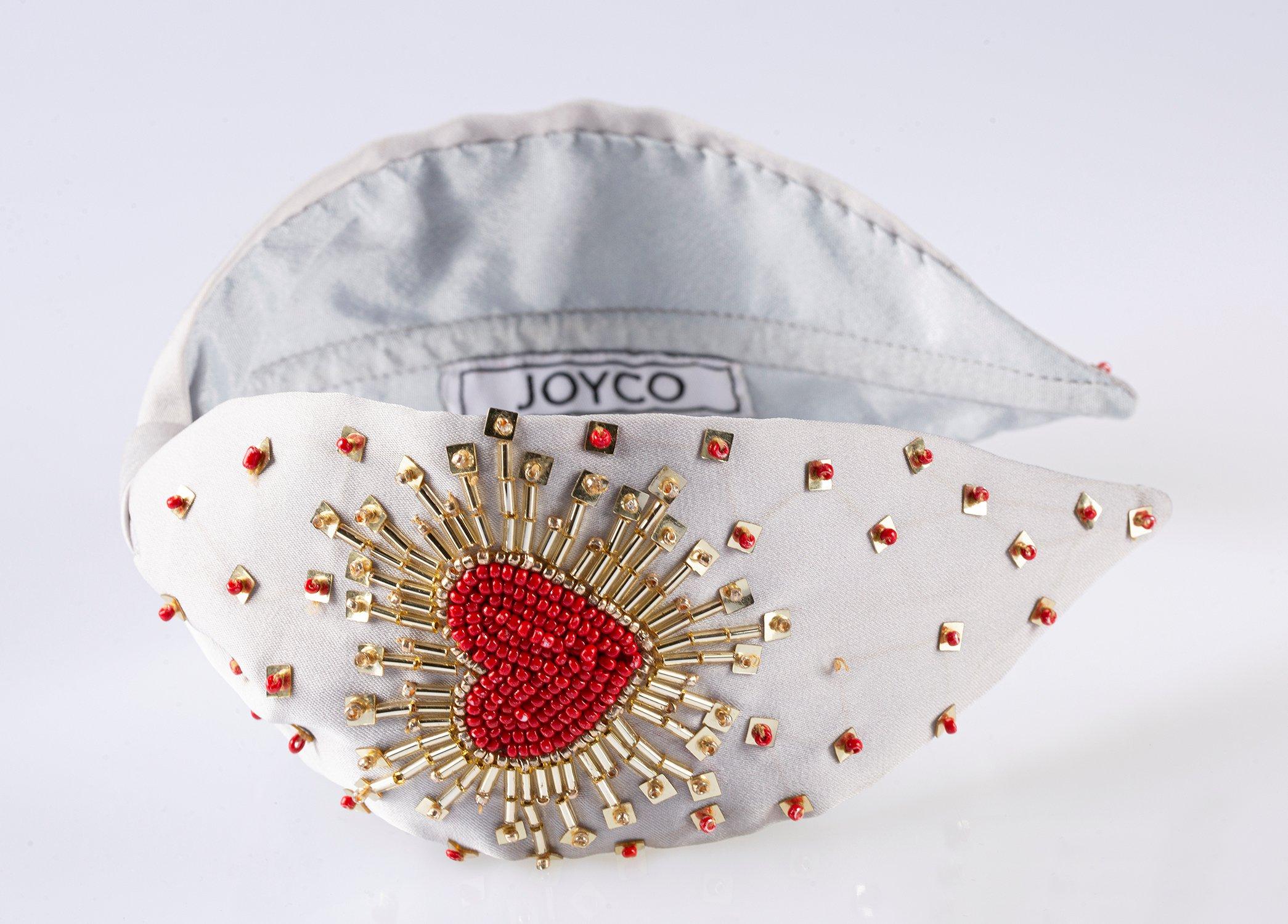 Heart Sparkle Dark Headband,Anthropologie X JoyCo, Grey, A506_0040, large image number 1