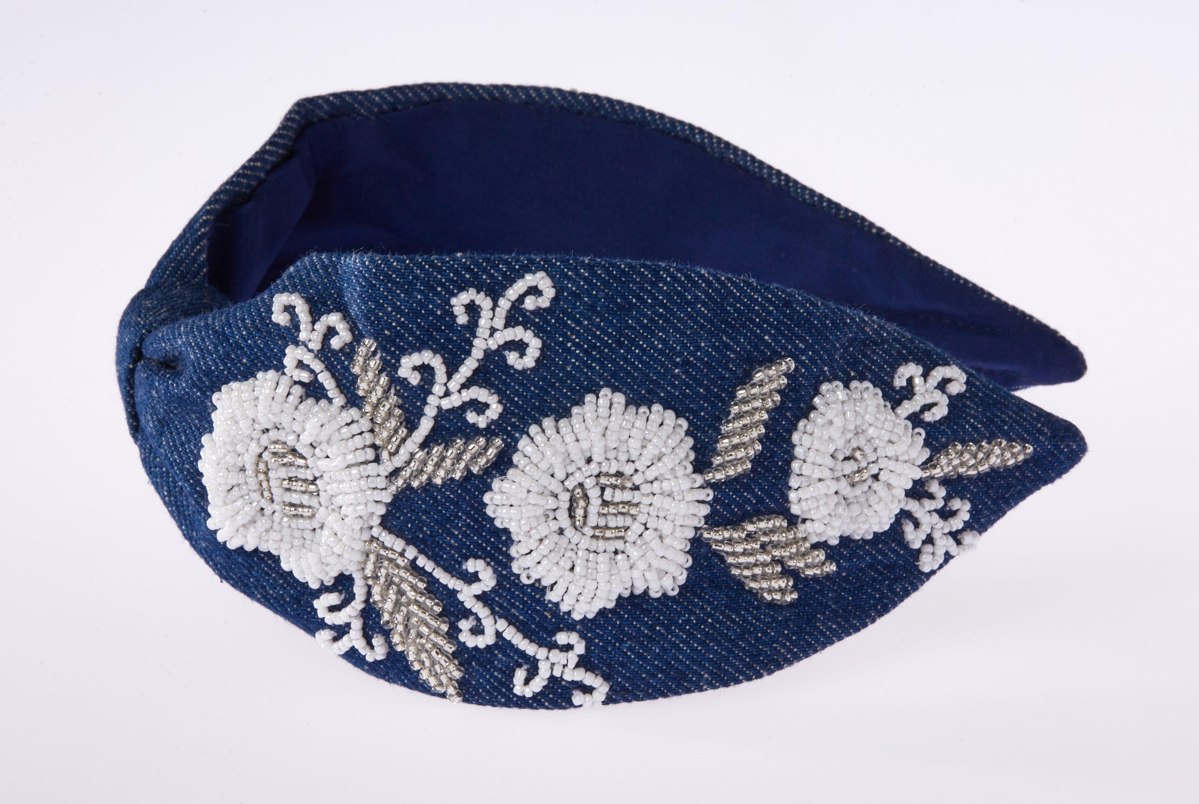 Livio Headband,Anthropologie X JoyCo, Blue, A504_0041, medium