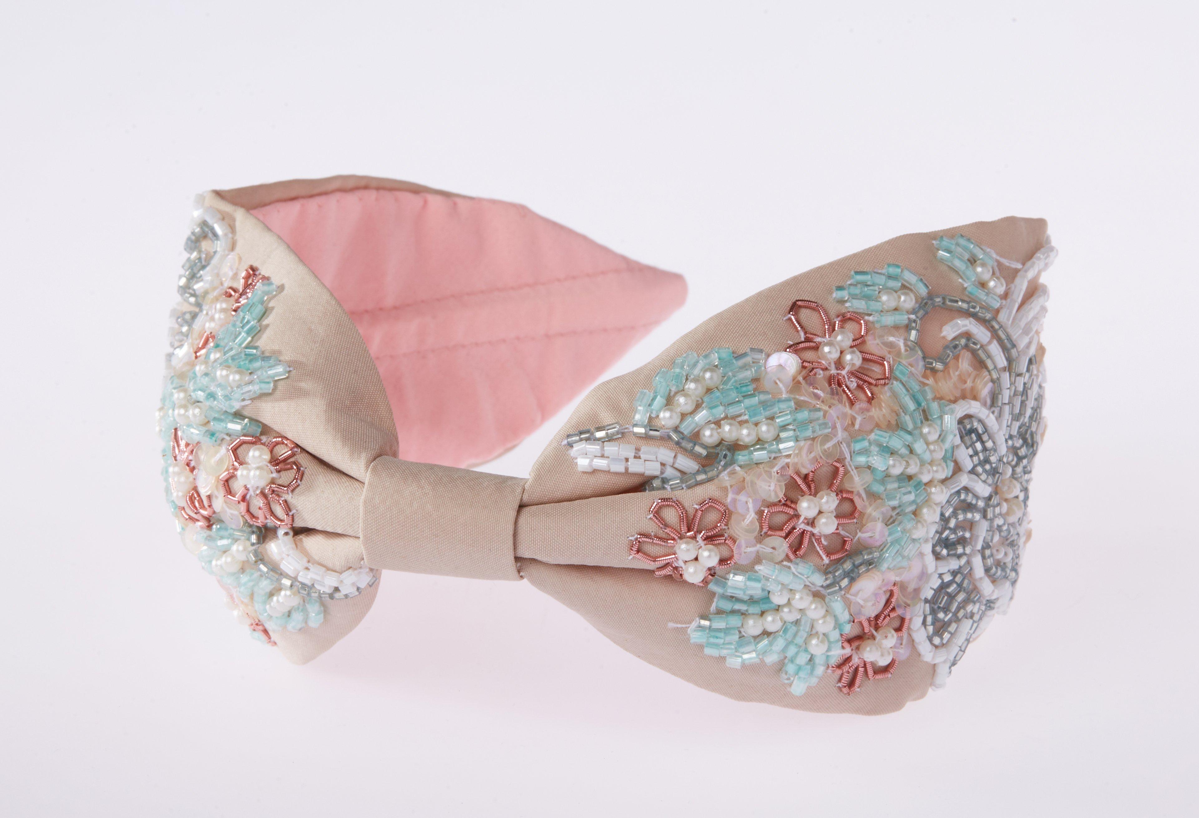 Nadia Headband,Anthropologie X JoyCo, Pink, A504_0049, large image number 1