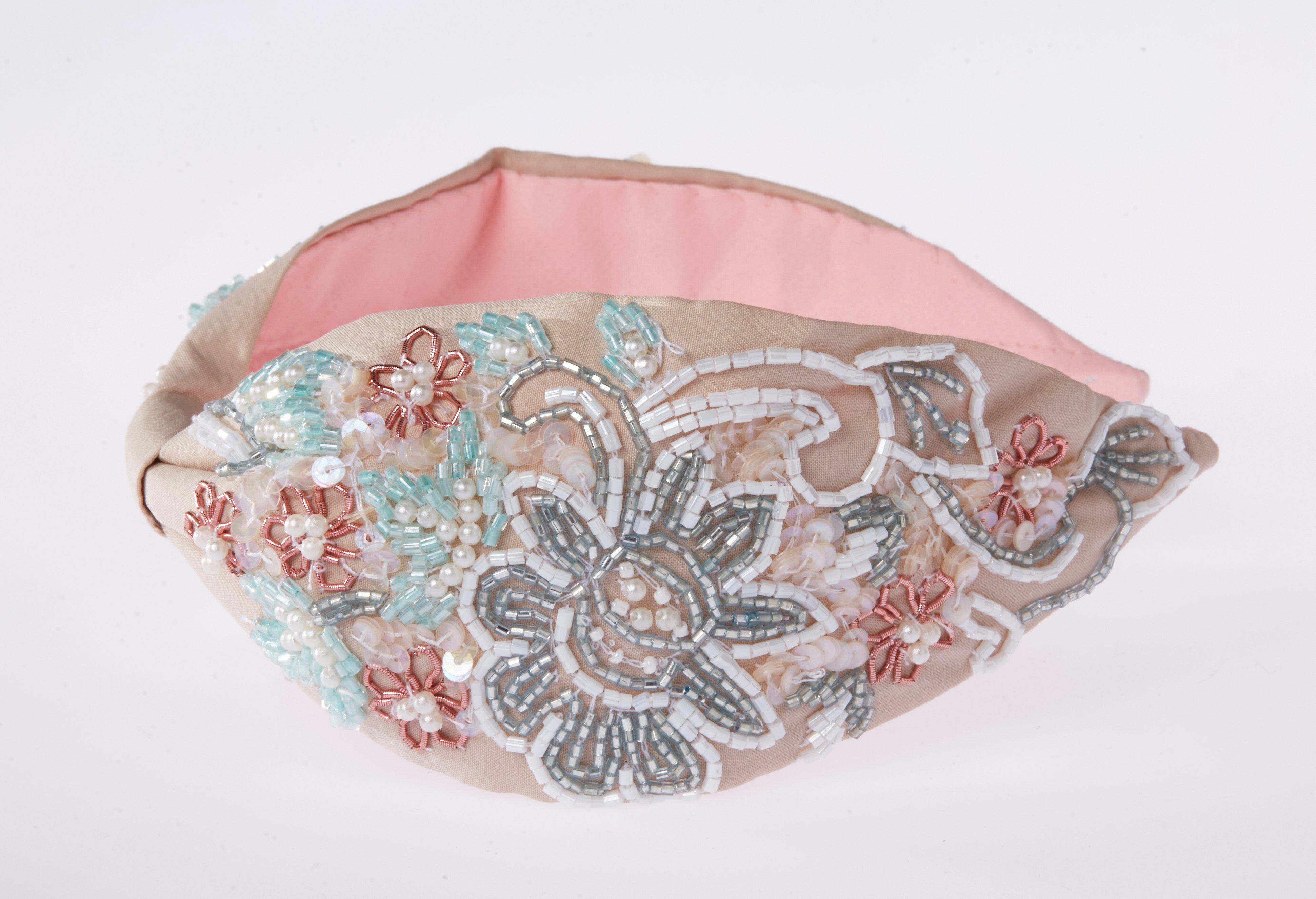 Nadia Headband,Anthropologie X JoyCo, Pink, A504_0049, large image number 2