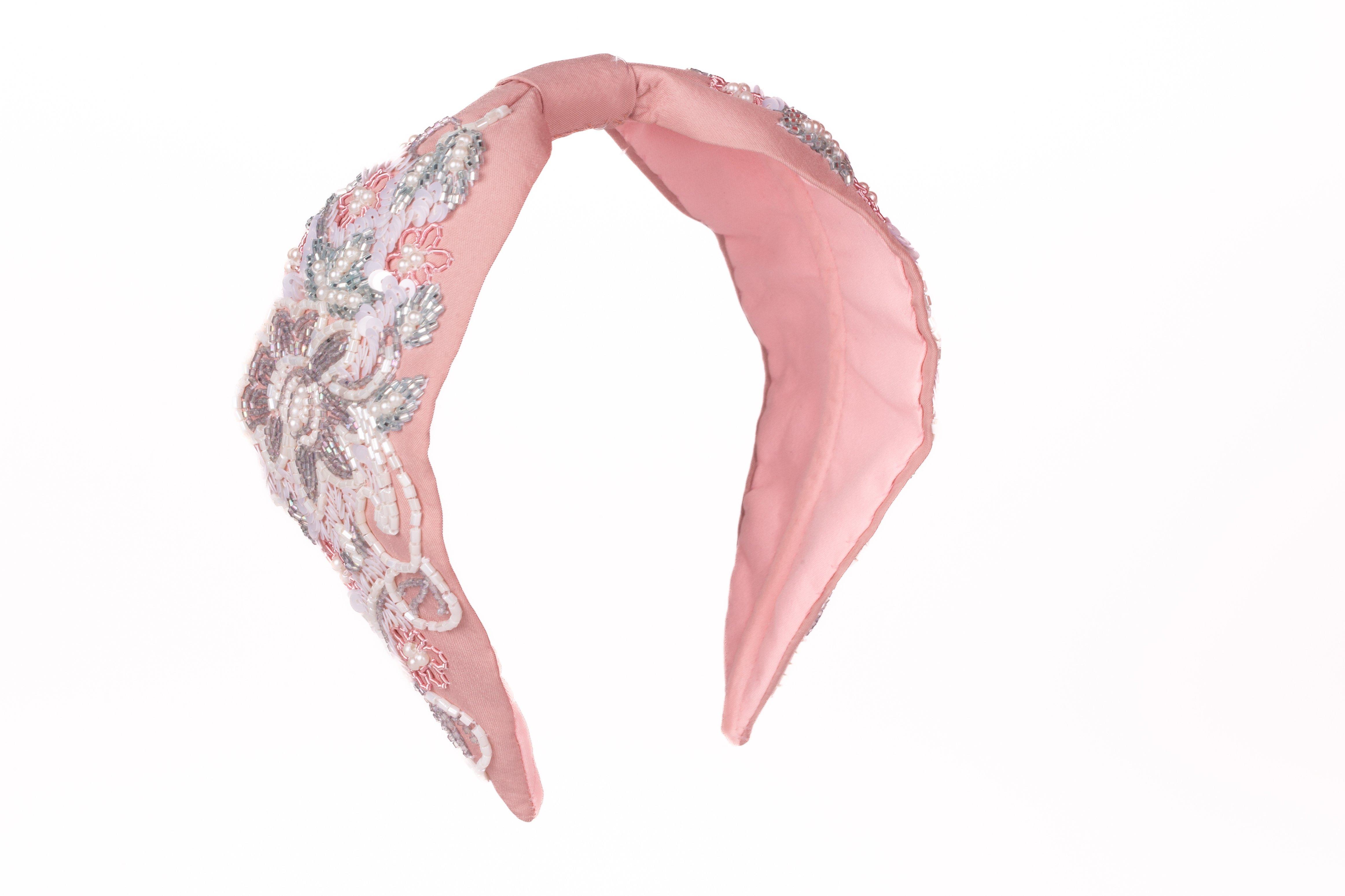 Nadia Headband,Anthropologie X JoyCo, Pink, A504_0049, large image number 4