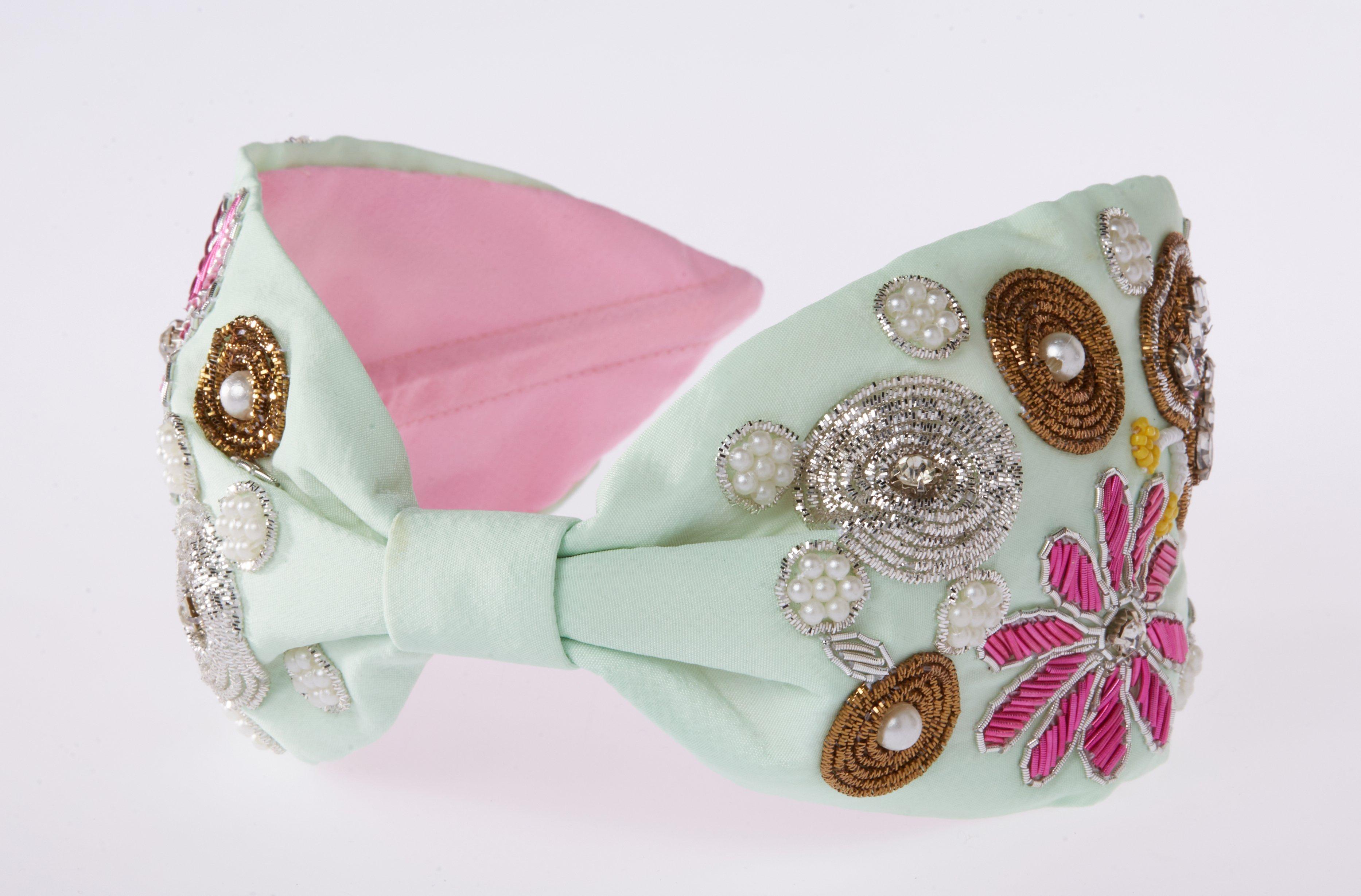 Vitale Headband,Anthropologie X JoyCo, Blue, , large image number 1