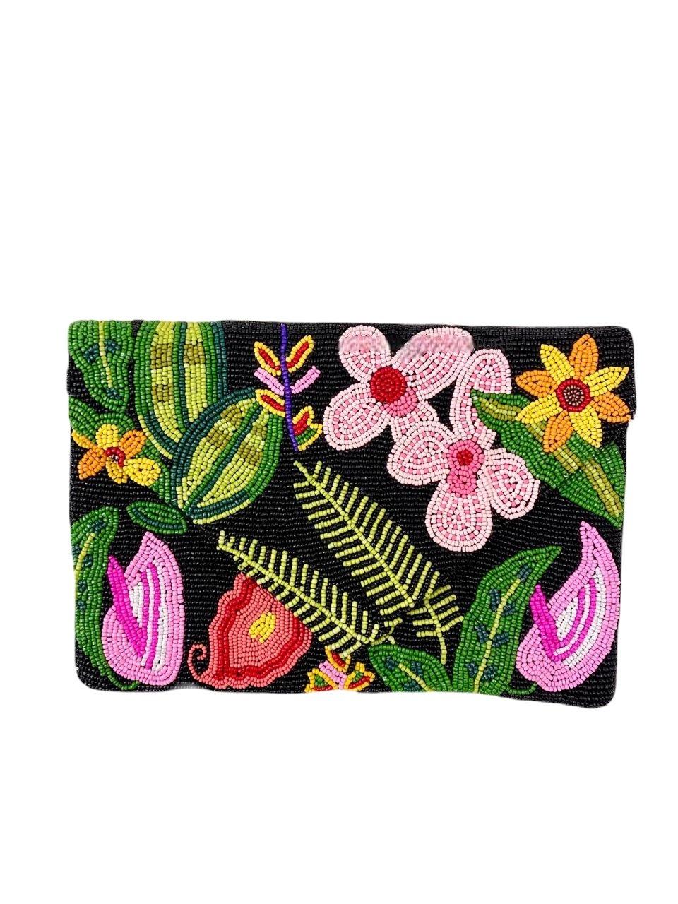 Tropical Bloom Clutch, White, A506_0000, large image number 0