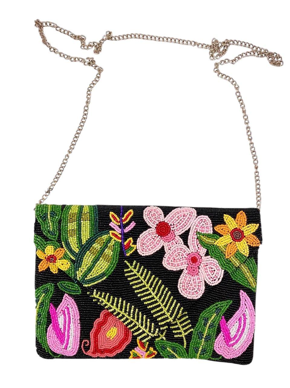 Tropical Bloom Clutch, White, A506_0000, large image number 1