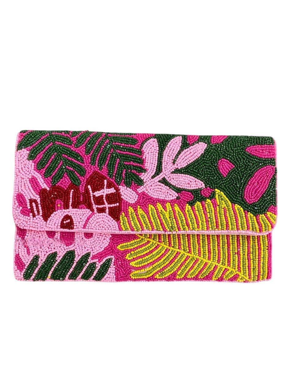 Crimson Halo Clutch,Anthropologie X JoyCo, Pink, A506_0000, large image number 0