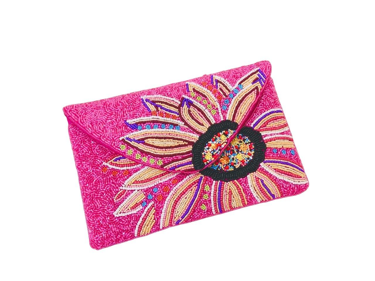 Bold Whisper Clutch,Anthropologie X JoyCo, Pink, A506_0066, large image number 0