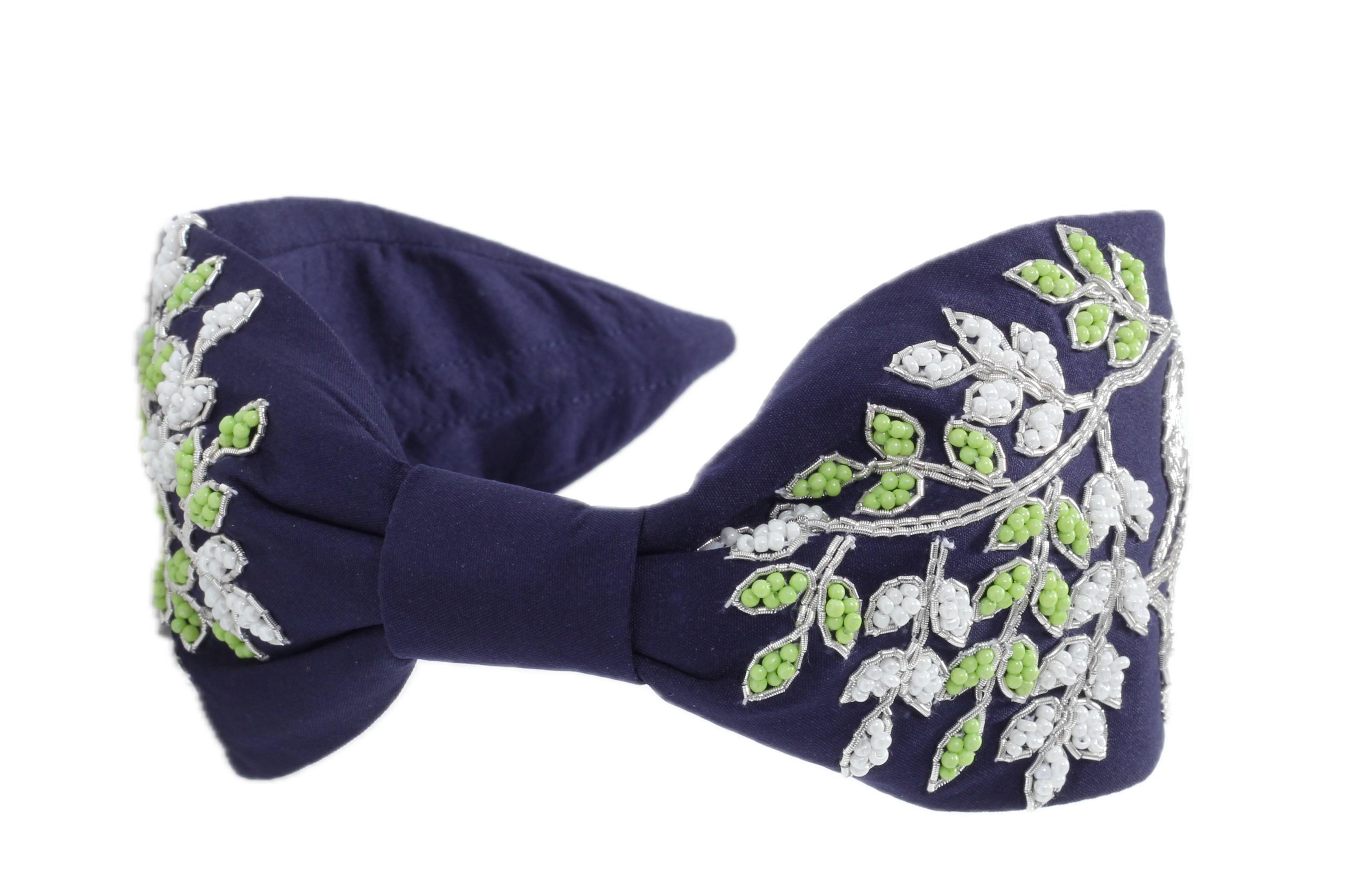 Sandy Blue Headband,Anthropologie X JoyCo, Blue, A506_0042, large image number 2