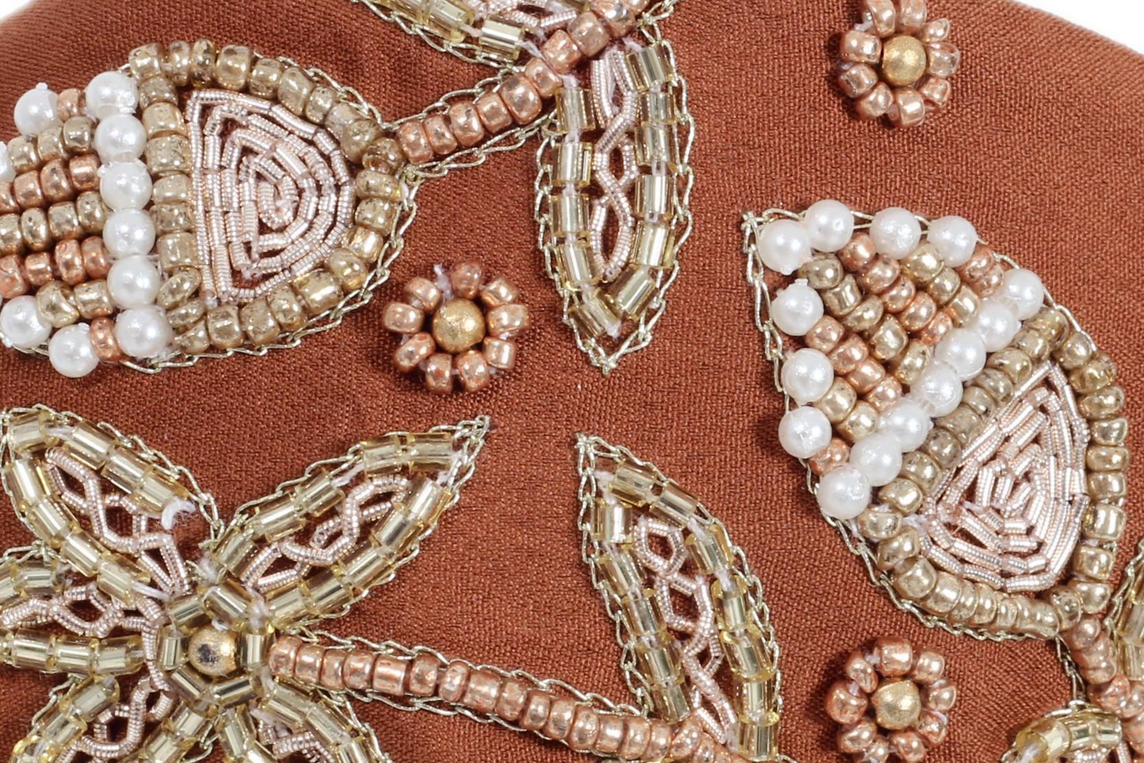 Vintage Bloom Headband, Brown, A506_0029, large image number 2