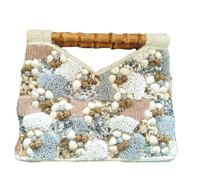 Dark Bloom Tote Bag,Anthropologie X JoyCo, Multicolour, A504_0000, large image number 0