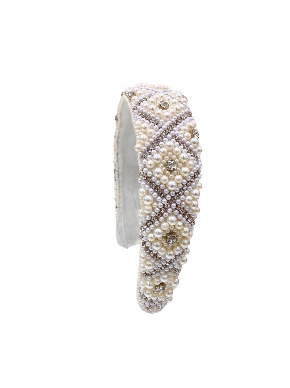 Persis Hoop Headband,Anthropologie X JoyCo, White, , large image number 0