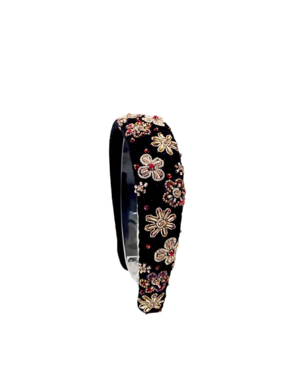 Thessala Hoop Headband,Anthropologie X JoyCo, Black, A506_0001, large image number 0
