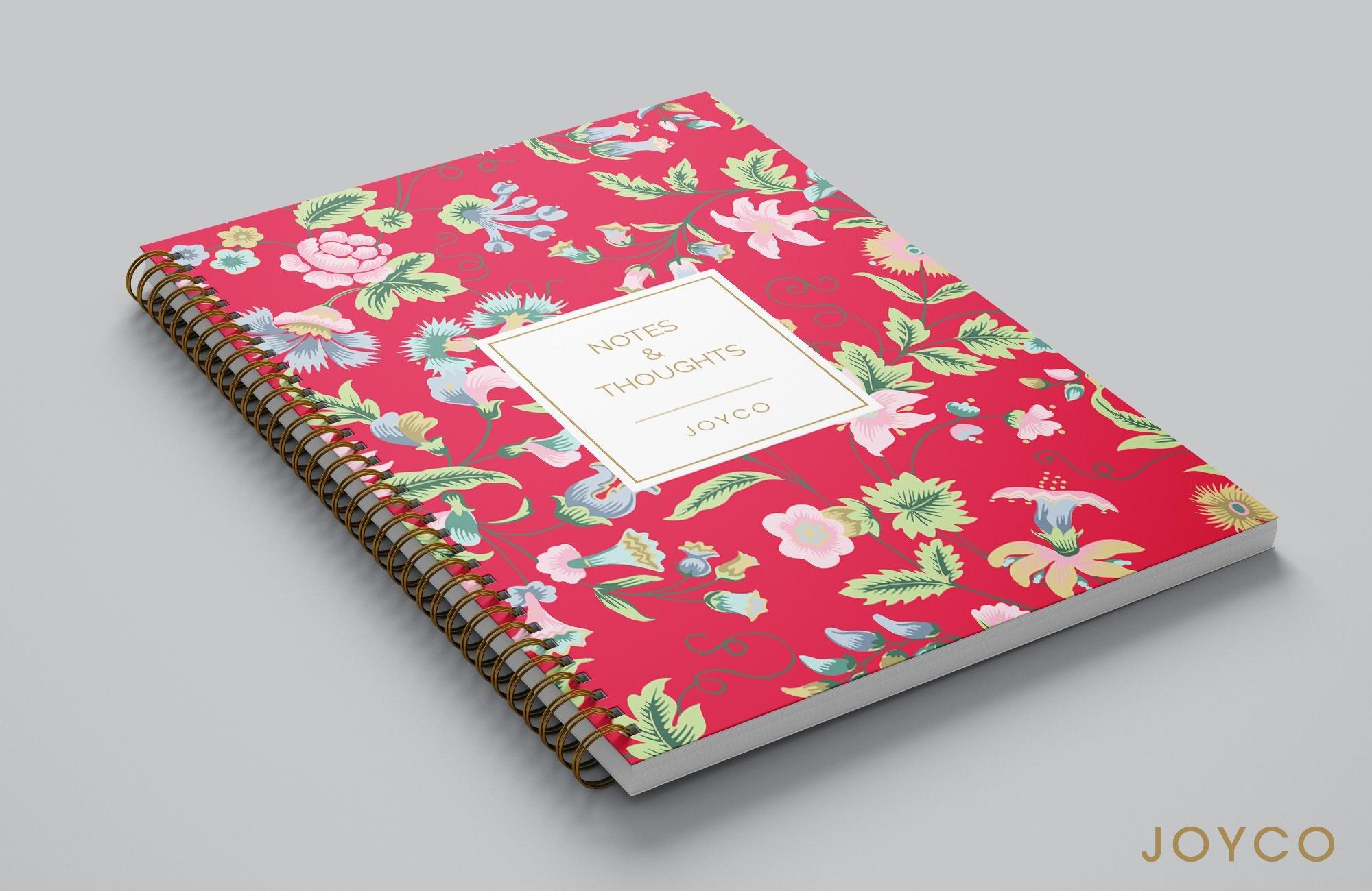 Vintage Florals Notebook,Anthropologie X JoyCo, Red, A504_0060, medium