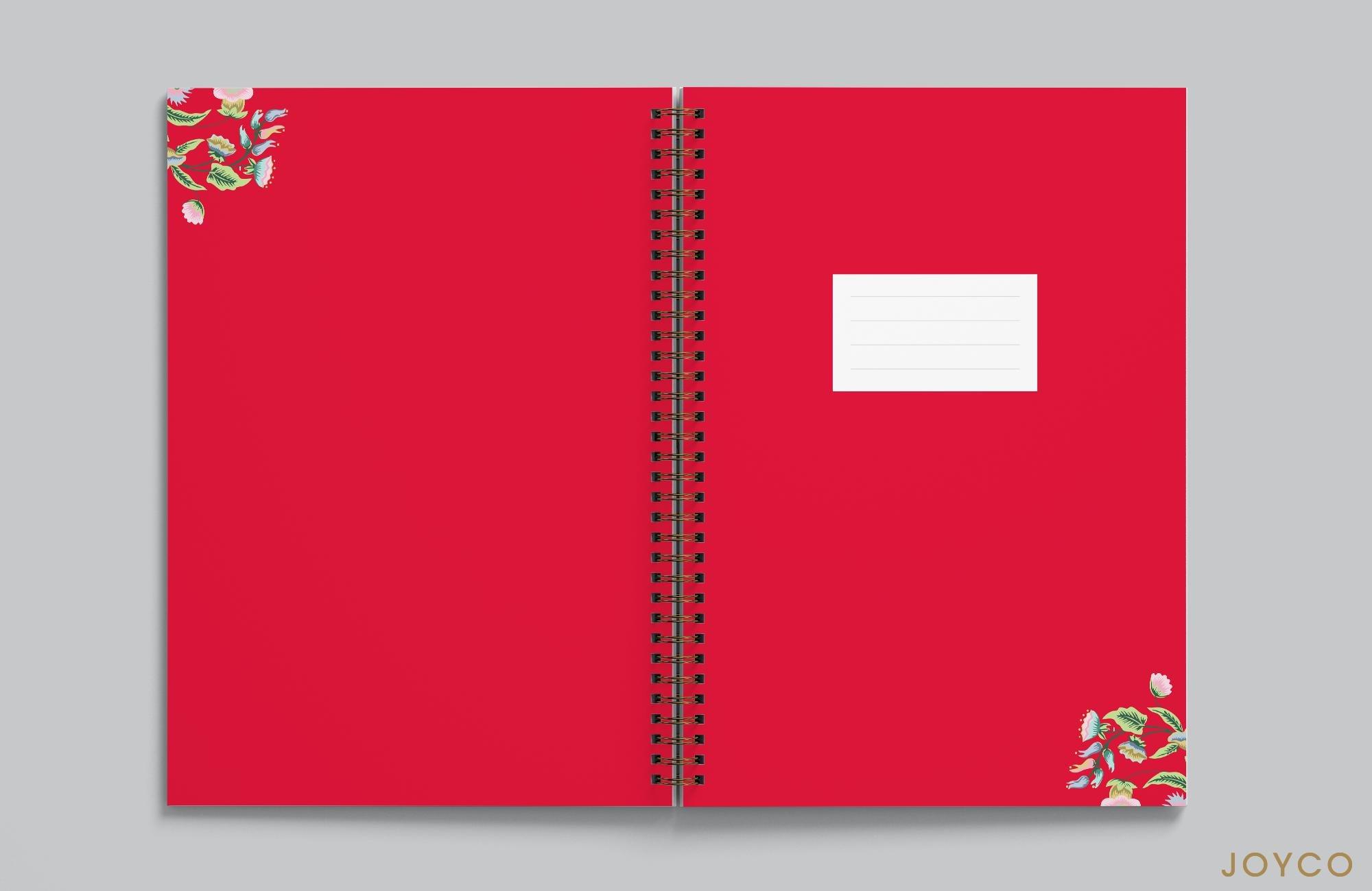 Vintage Florals Notebook,Anthropologie X JoyCo, Red, A504_0060, large image number 1