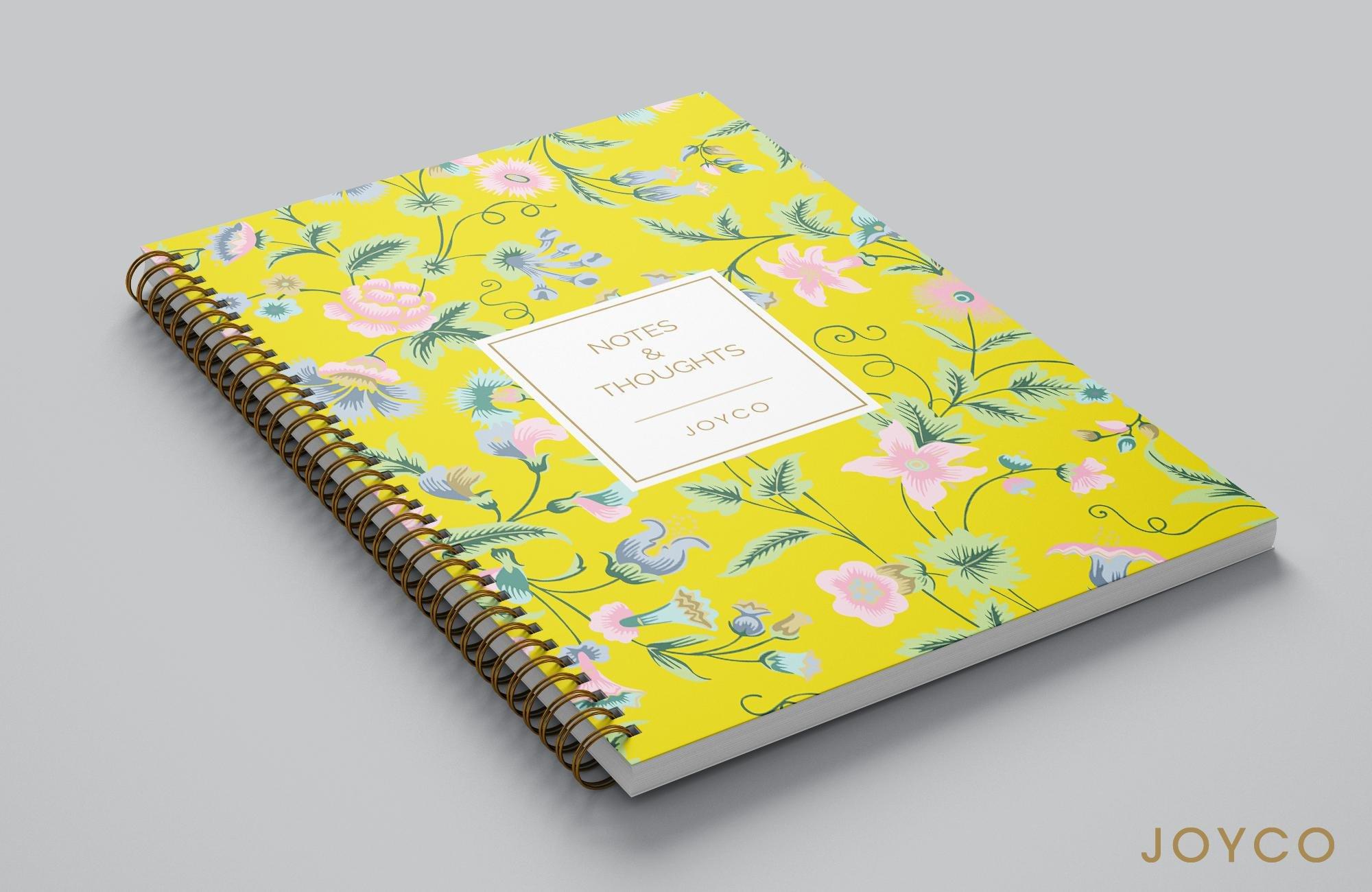 Vintage Florals Notebook,Anthropologie X JoyCo, Yellow, A504_0079, large image number 0