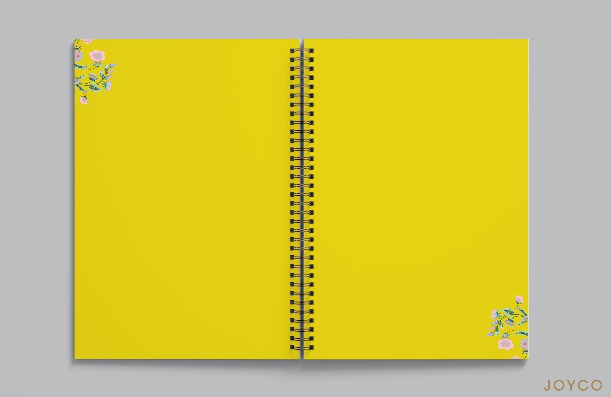 Vintage Florals Notebook,Anthropologie X JoyCo, Yellow, A504_0079, large image number 2