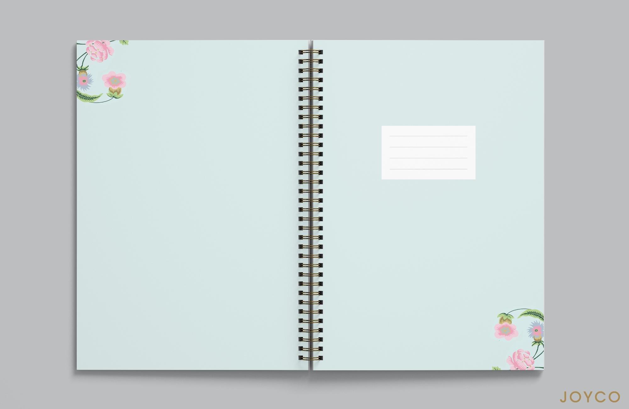 Vintage Florals Notebook,Anthropologie X JoyCo, Blue, A504_0045, large image number 1
