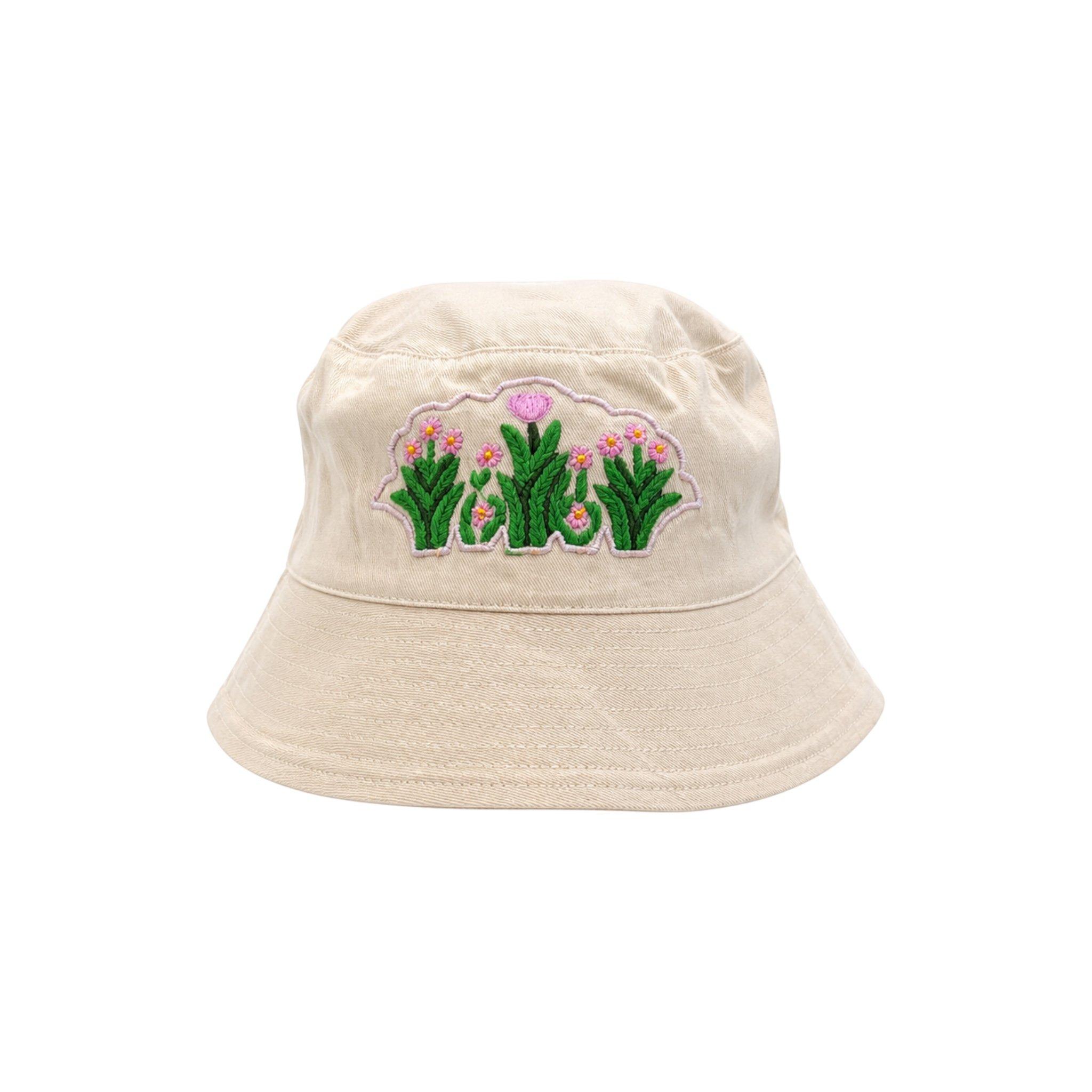 Jardin Bloom Embroidered Hat, Beige, , medium