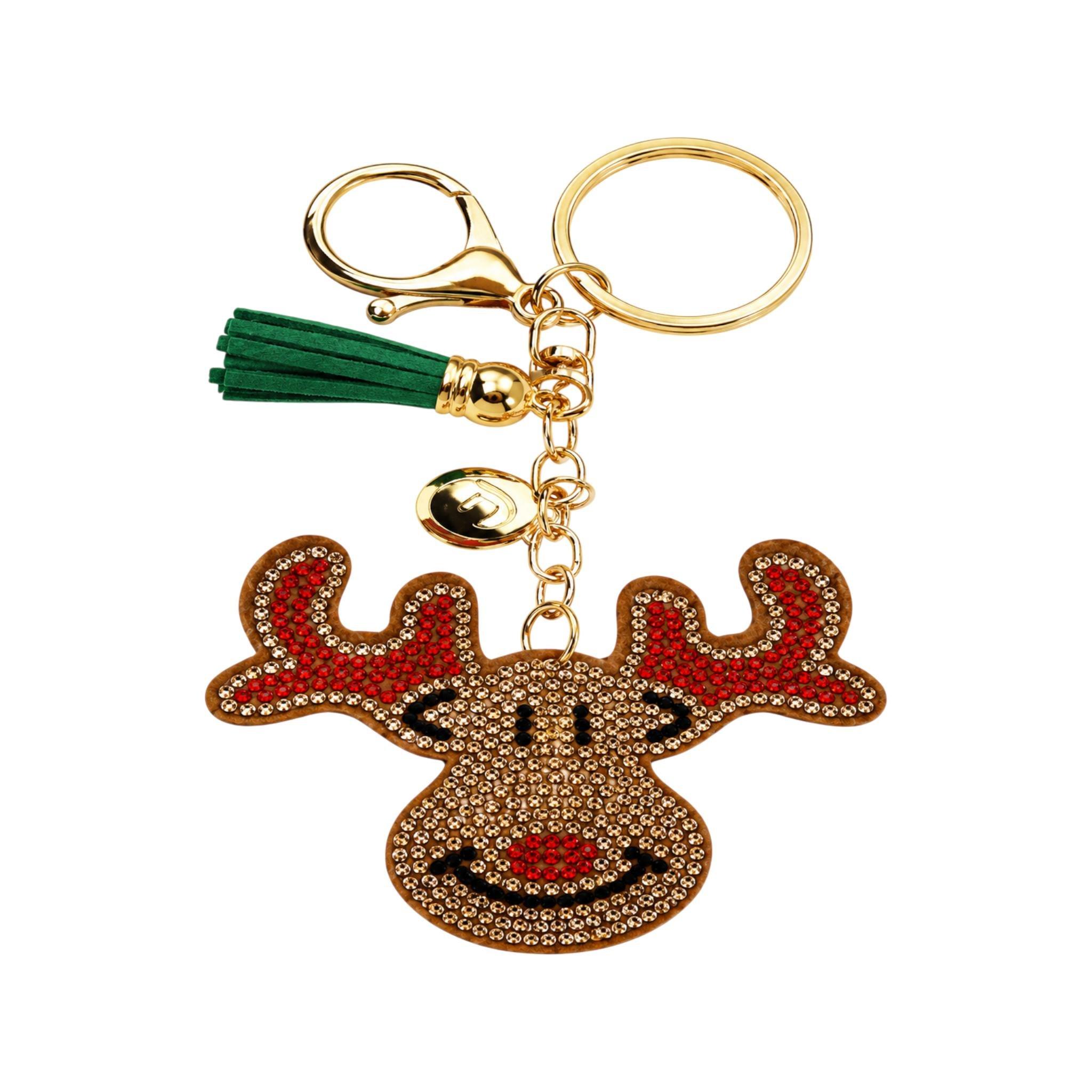 Deer Keychain, Brown, A506_REIN, large image number 0