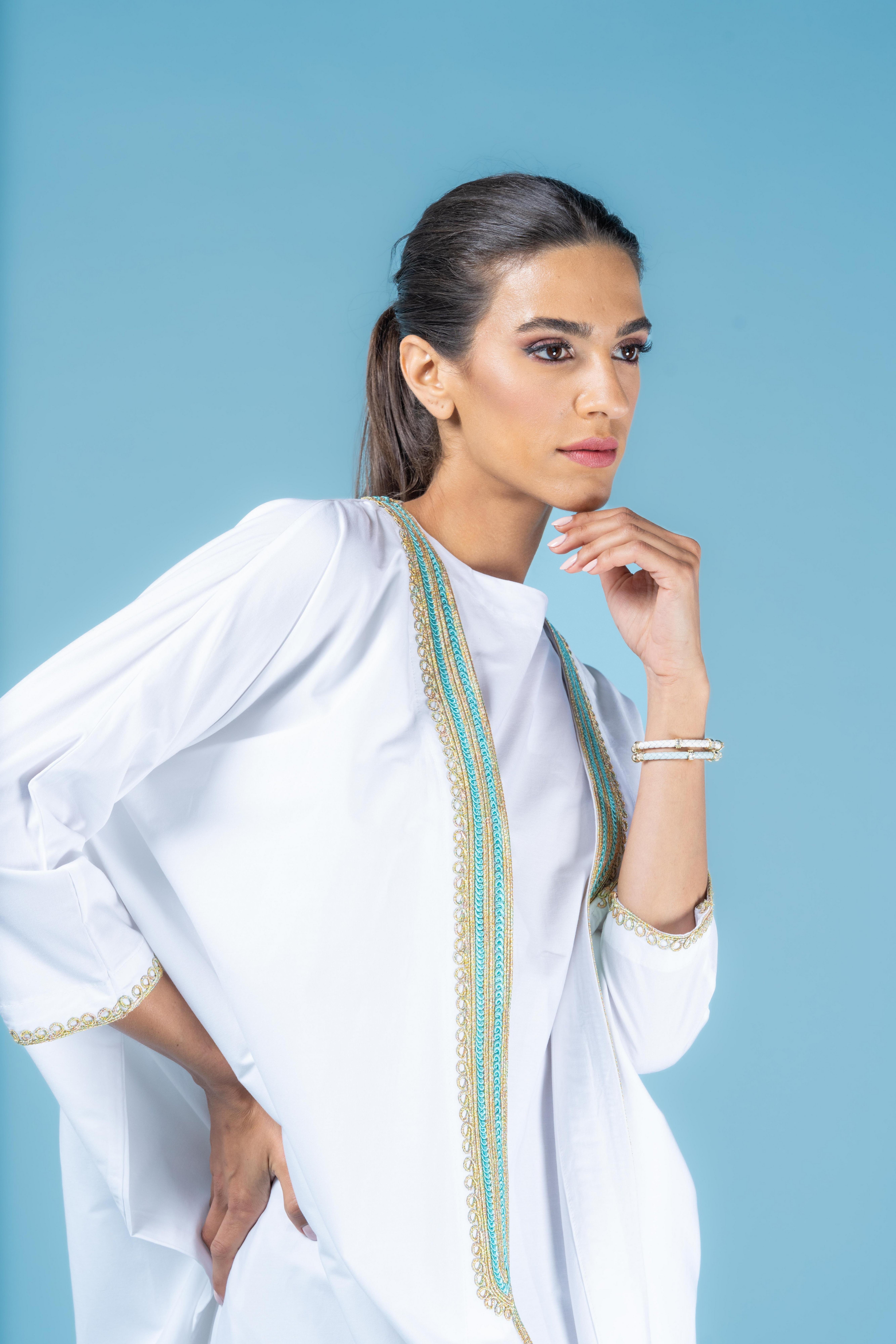 Tropica Kaftan Anthropologie x Kaftish, Blue, A515_0010, large image number 1