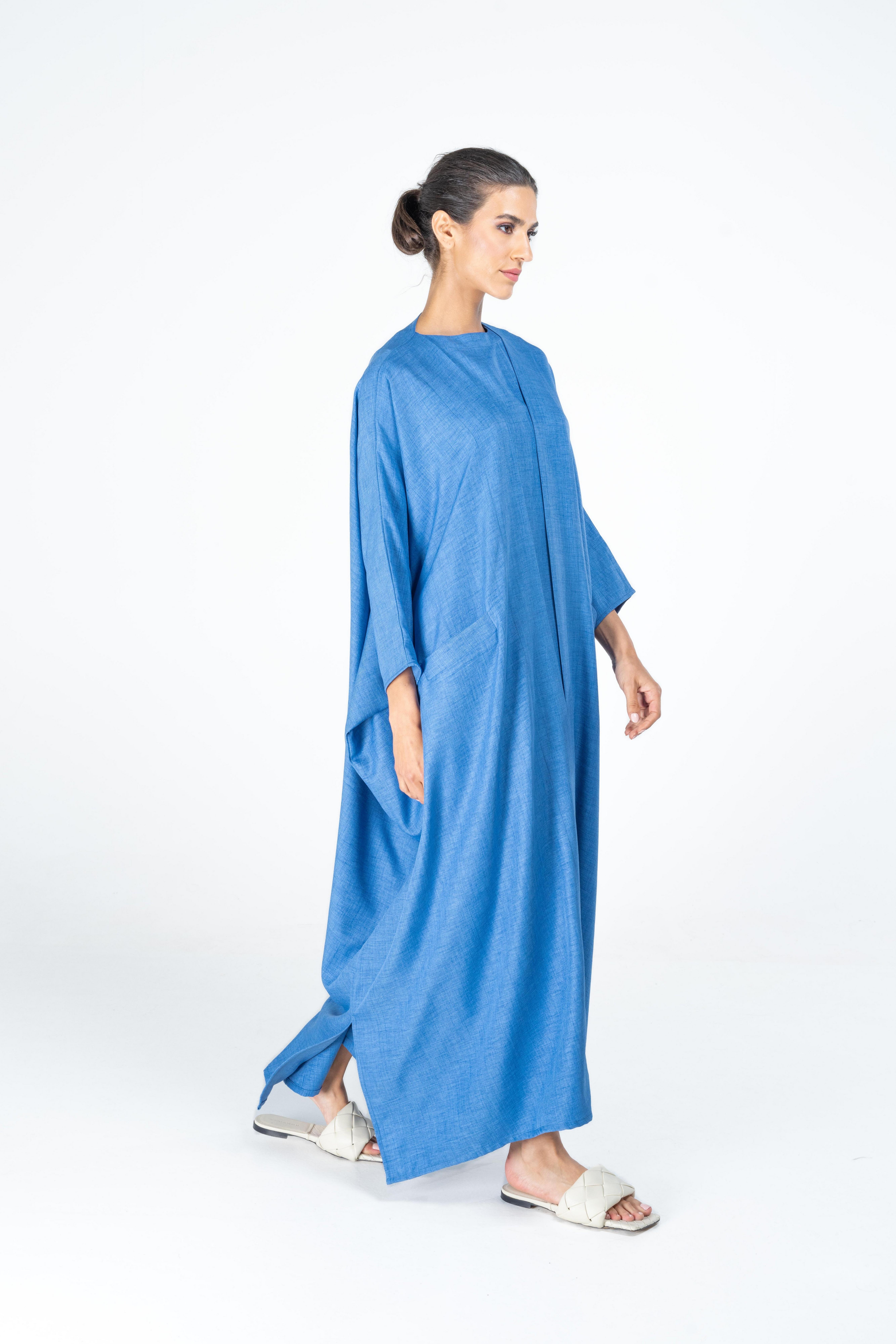 Alora Kaftan Anthropologie x Kaftish, Blue, A515_0093, large image number 3