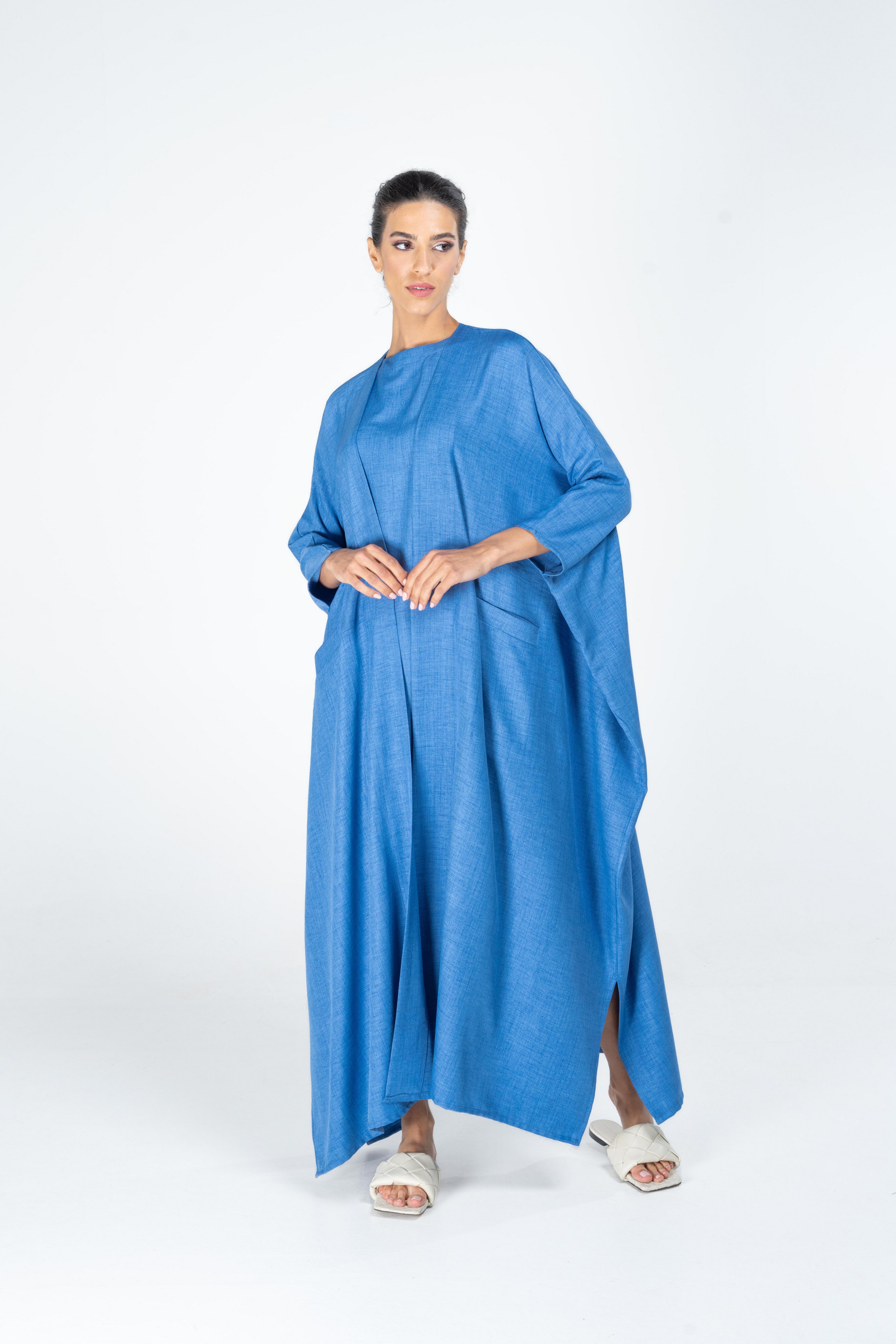 Alora Kaftan Anthropologie x Kaftish, Blue, A515_0093, large image number 4