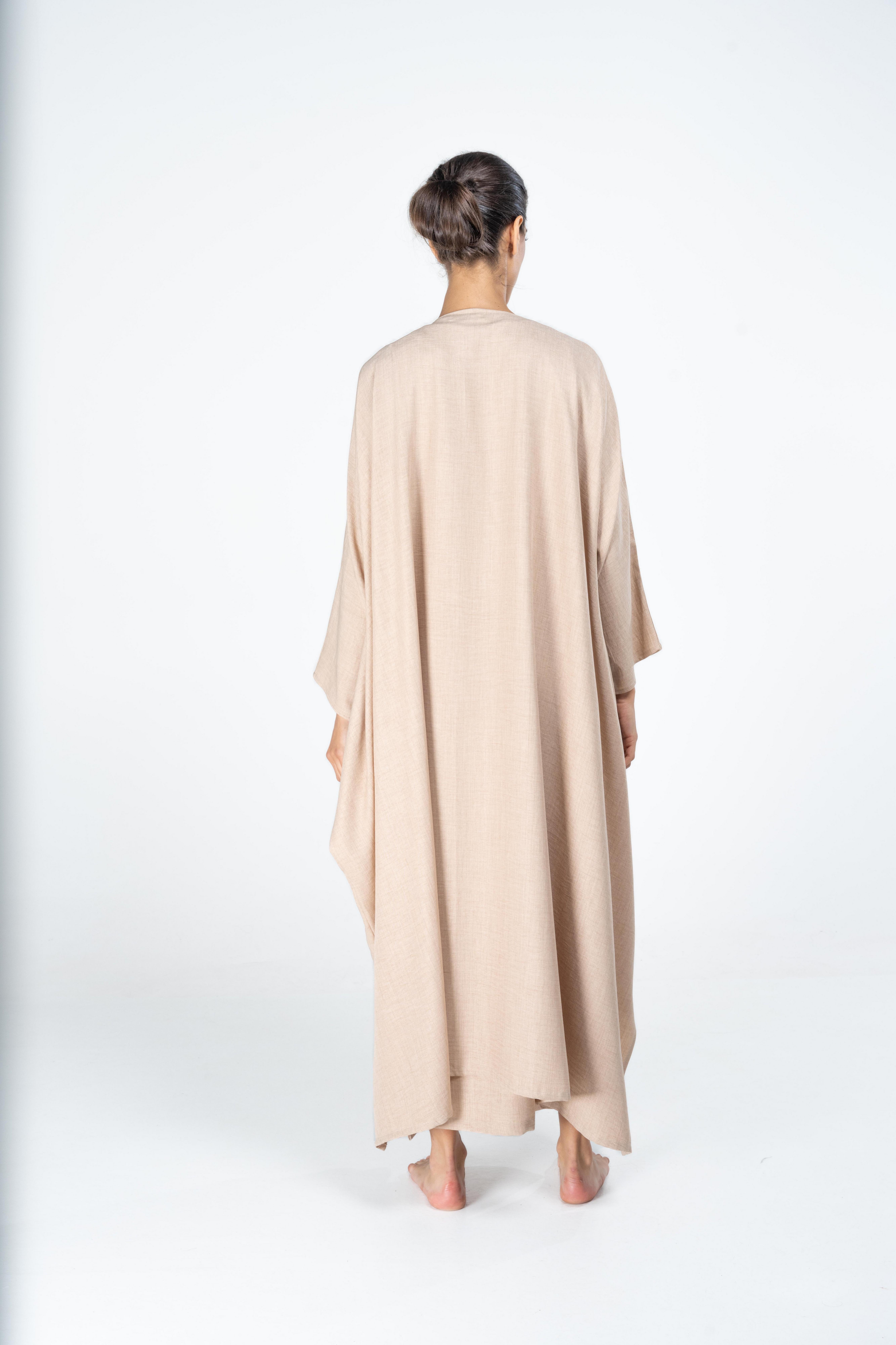 Alora Kaftan Anthropologie x Kaftish, Beige, A515_0024, large image number 3