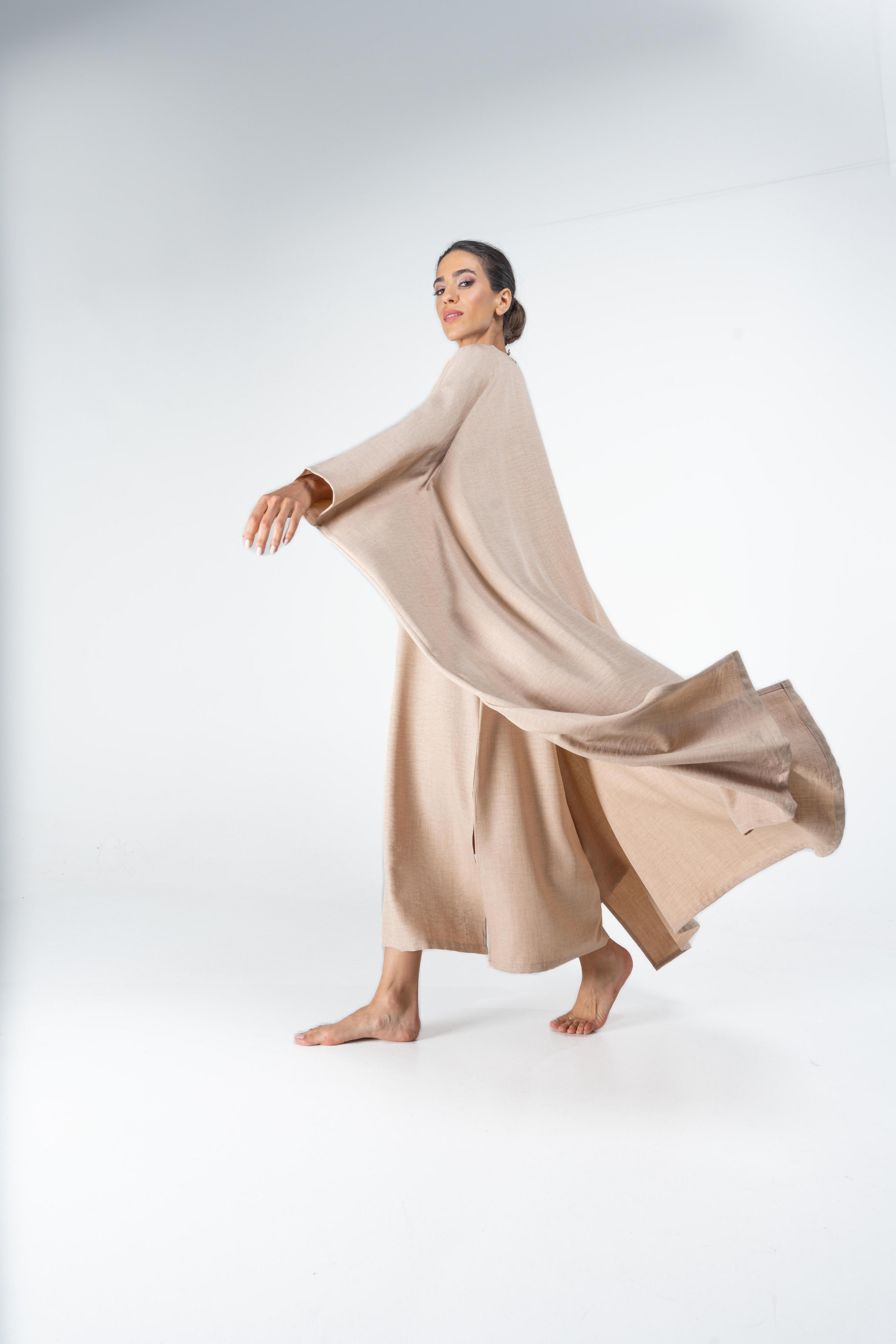 Alora Kaftan Anthropologie x Kaftish, Beige, A515_0024, large image number 5