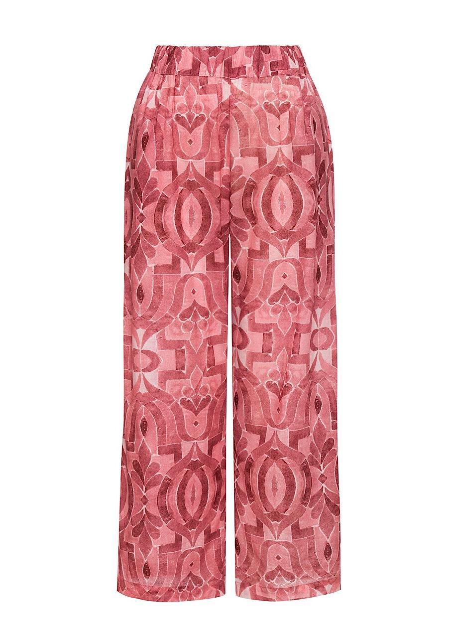 Anthropologie Ethnic Print Casual Trousers, Pink, A505_ROSE, large image number 2