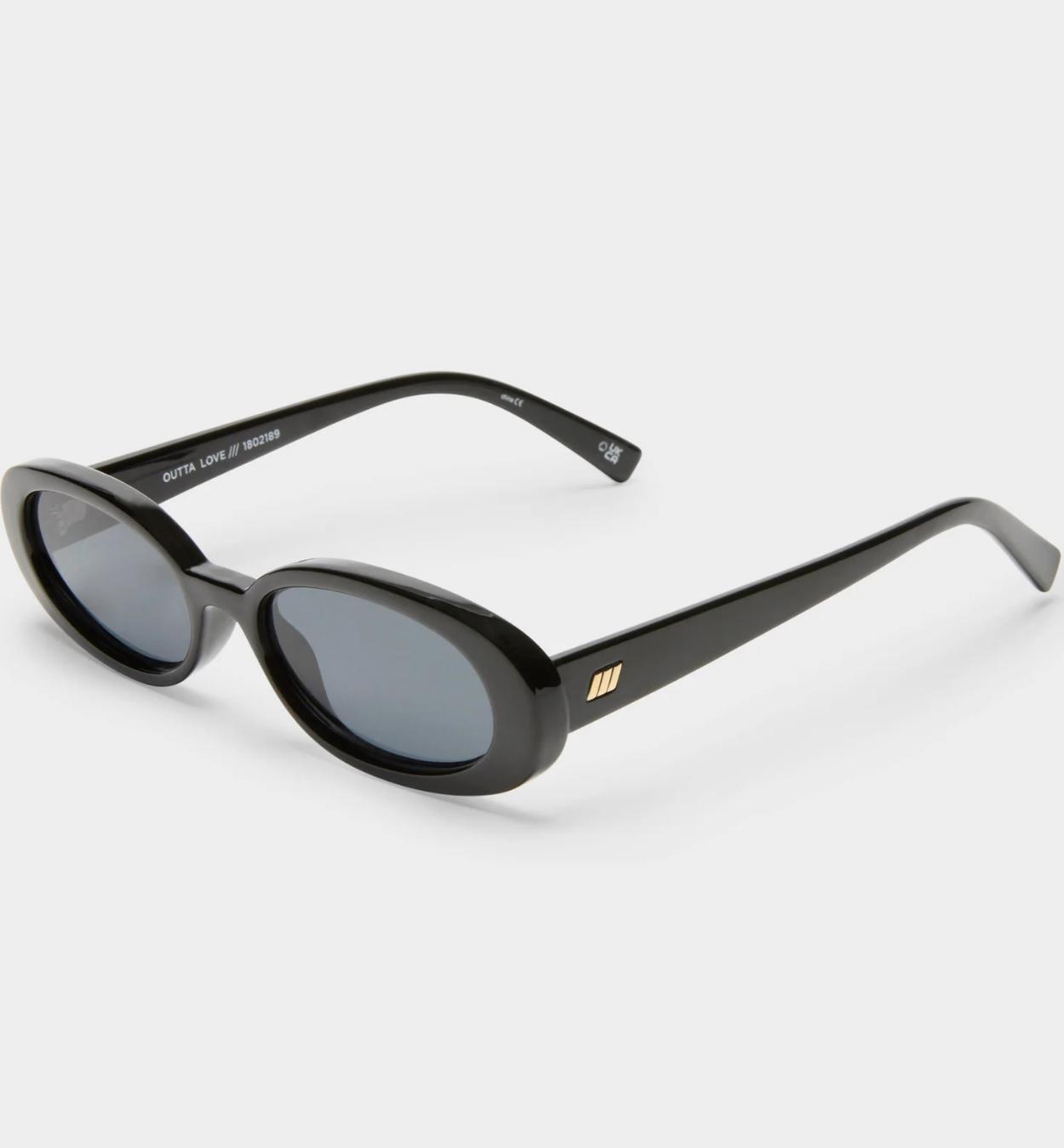 Oval Frame Sunglasses, Black, A532_BLACK, large image number 4