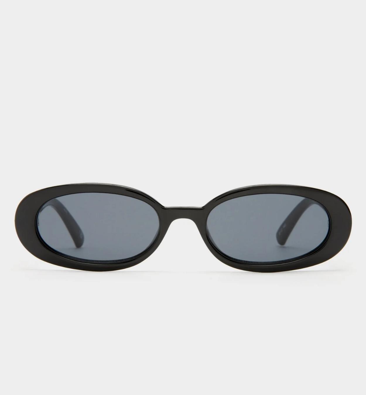 Oval Frame Sunglasses, Black, A532_BLACK, large image number 5