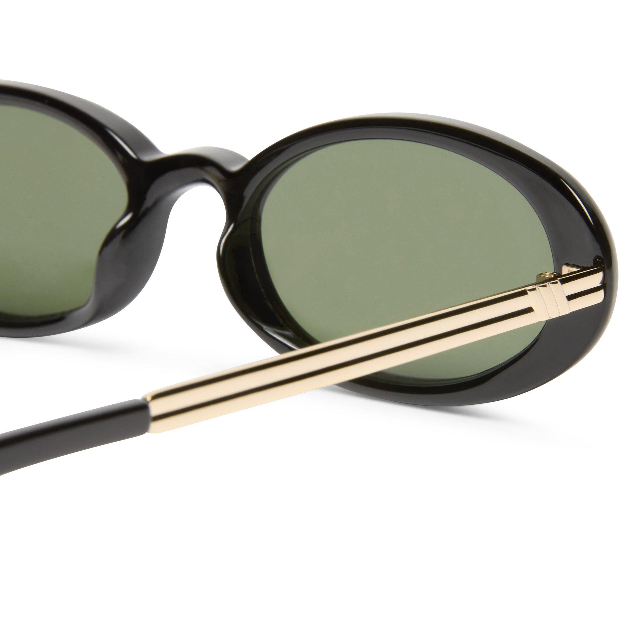 Oval Frame Sunglasses, Black, A532_BLACK, large image number 3