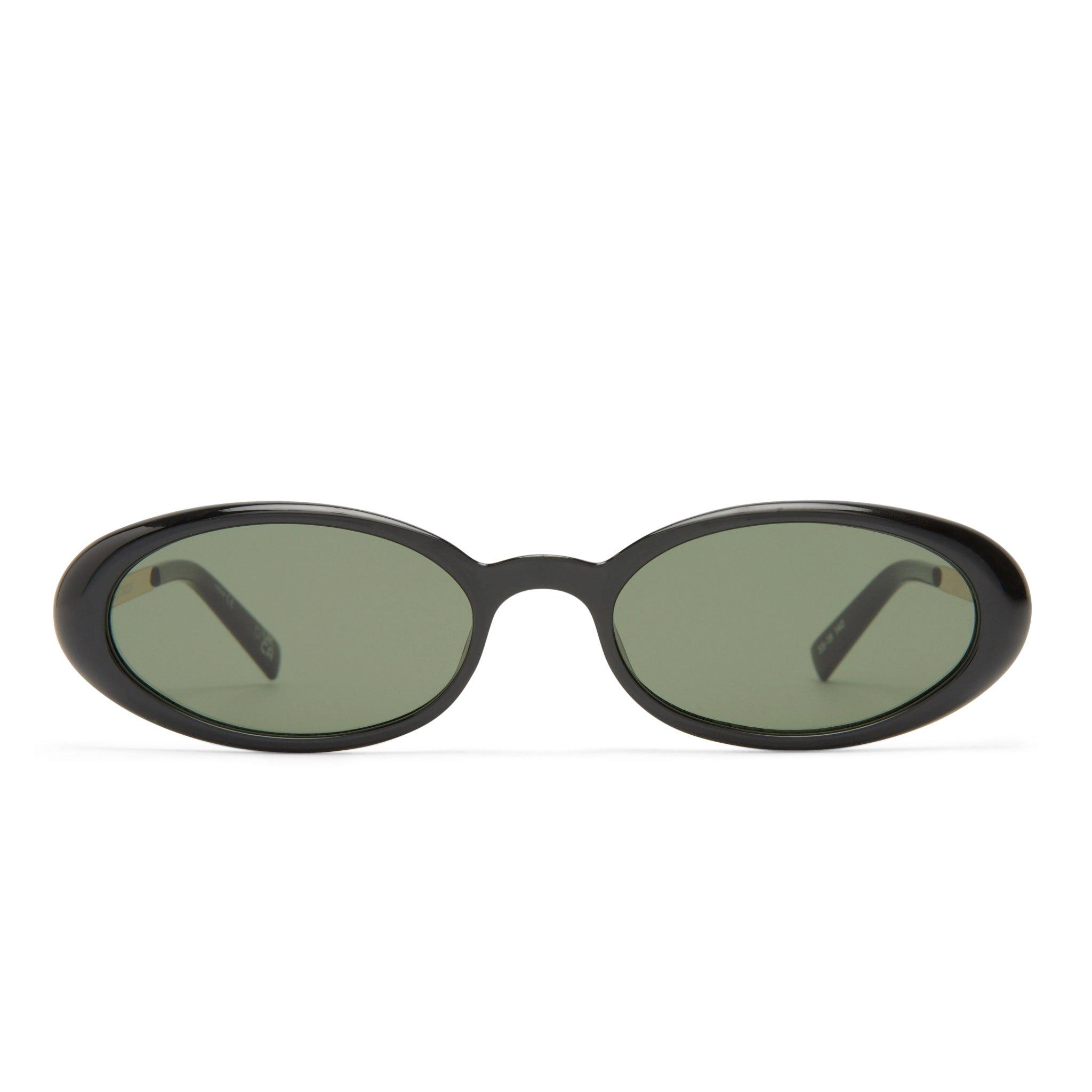 Oval Frame Sunglasses, Black, A532_BLACK, large image number 4