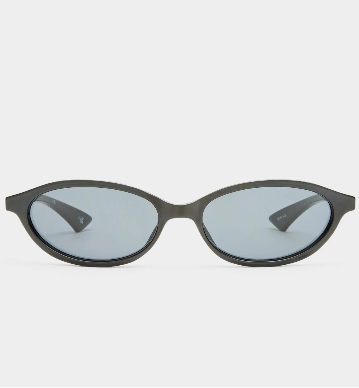 Oval Frame Sunglasses, Black, A532_BLACK, large image number 4