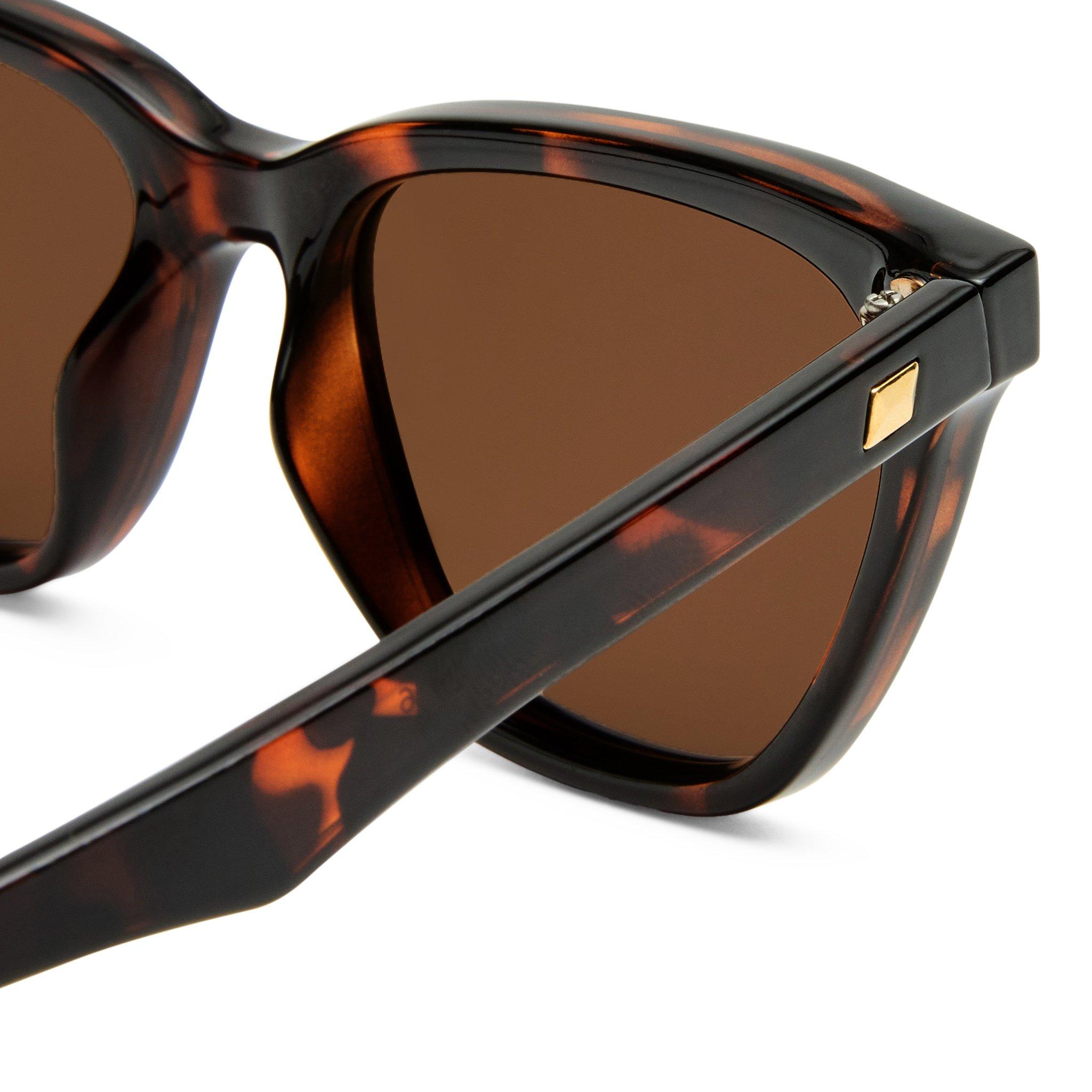 Cat-Eye Frame Sunglasses, Brown, A532_TORT, large image number 4