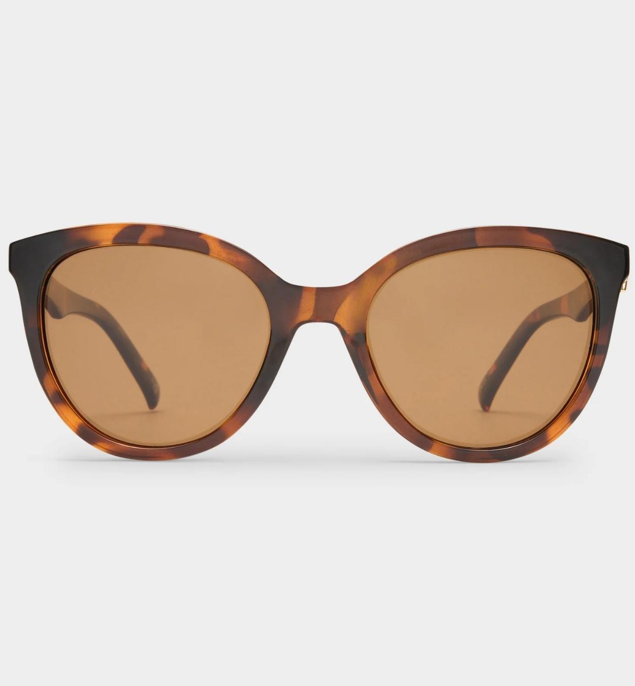 Round Cat-Eye Frame Sunglasses, Brown, A532_TORT, large image number 4