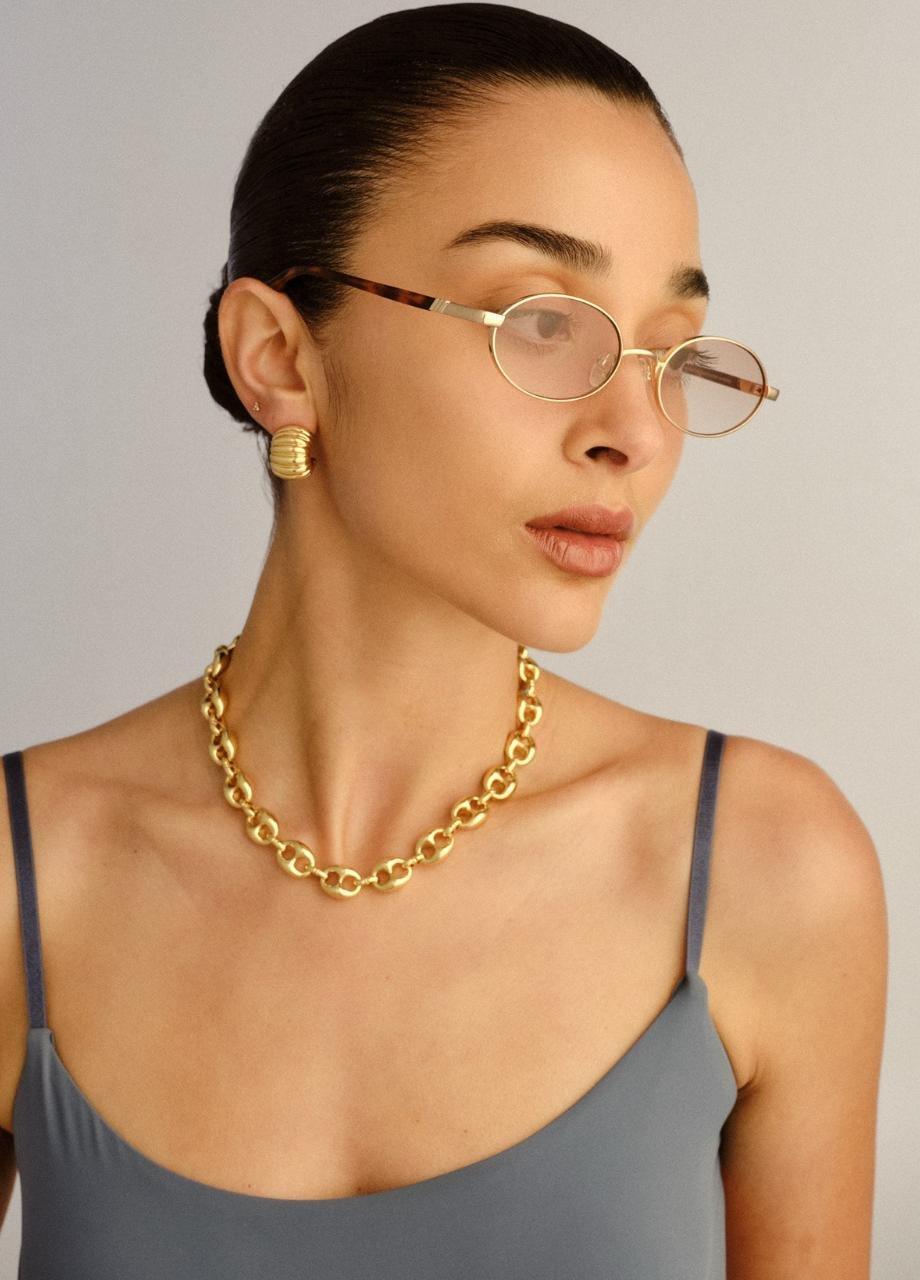 Unisex Icicle Sunglass, Beige, A532_GOLD, large image number 1