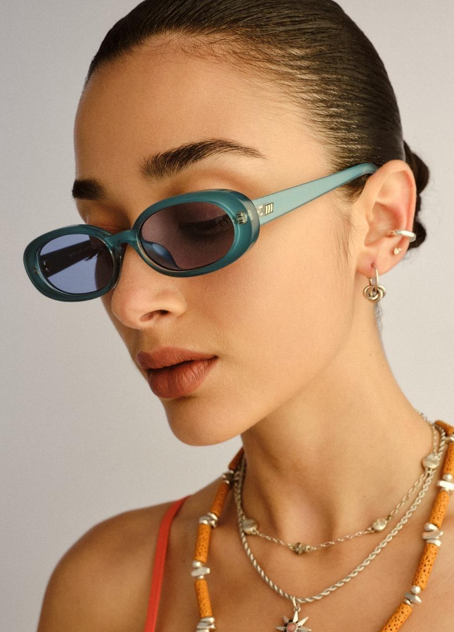 Unisex Outta Love Sunglass, Turquoise, A532_BLUE, large image number 1
