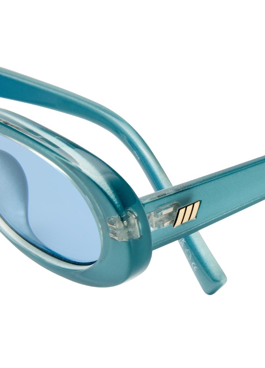 Unisex Outta Love Sunglass, Turquoise, A532_BLUE, large image number 6